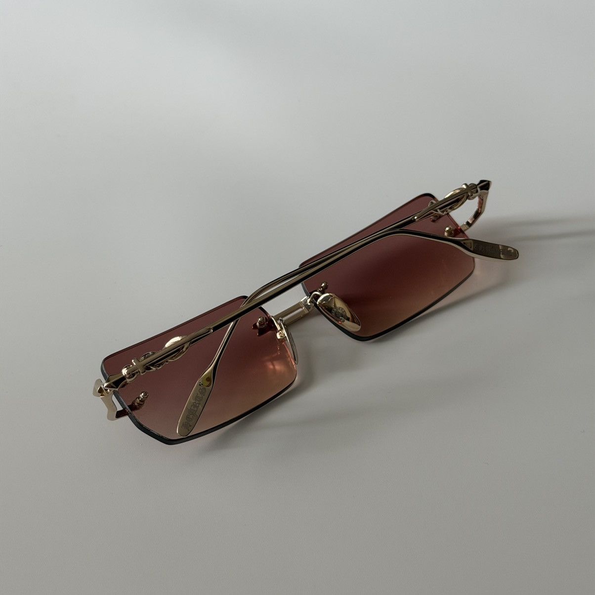 Chrome Hearts CHROME HEARTS LORDIE GOLD PLATED SUNGLASSES Size ONE SIZE - 6 Thumbnail