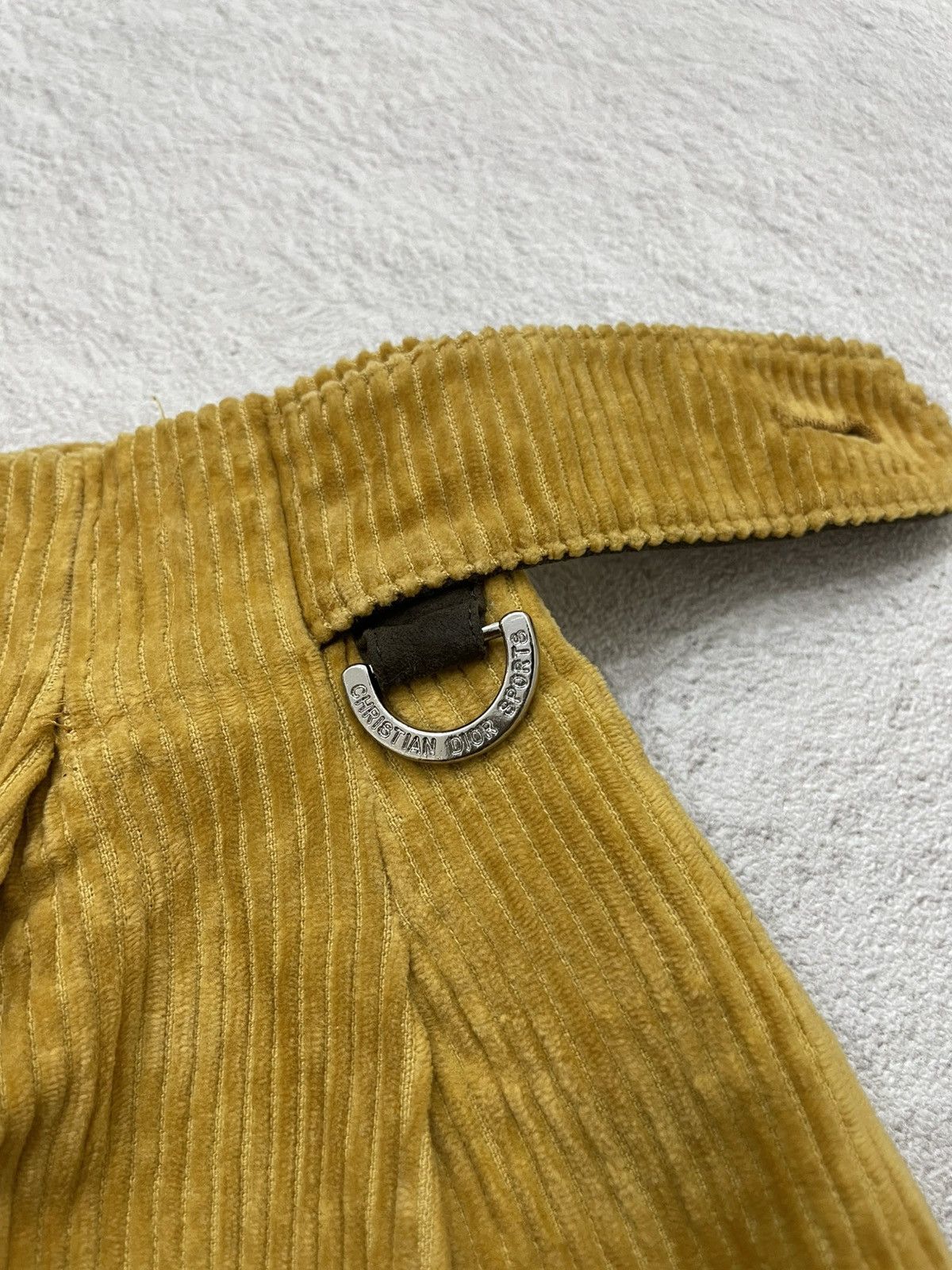 Christian Dior Monsieur Dior Corduroy Pants Mustard Yellow Pleated Trousers Size 23" - 4 Thumbnail