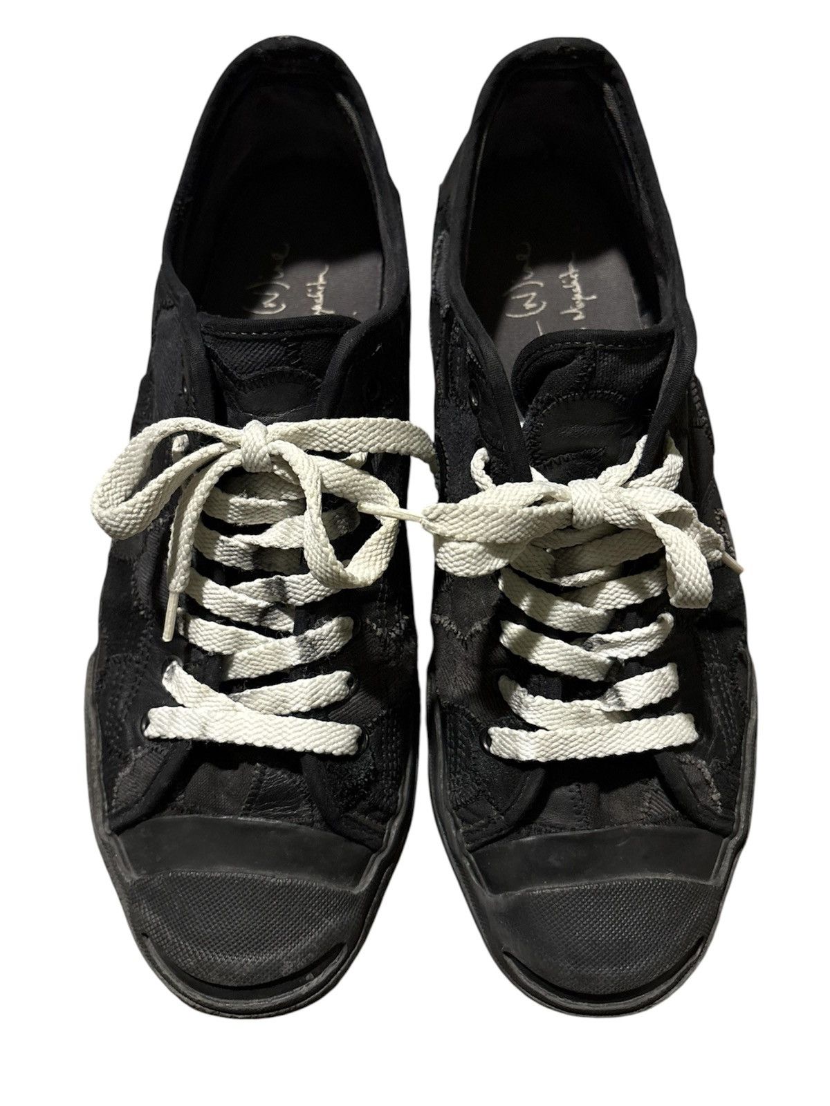 Number (N)ine Number (N)ine AW03 Crying Heart Patchwork Purcell Sneakers Size US 9 / EU 42 - 2 Thumbnail