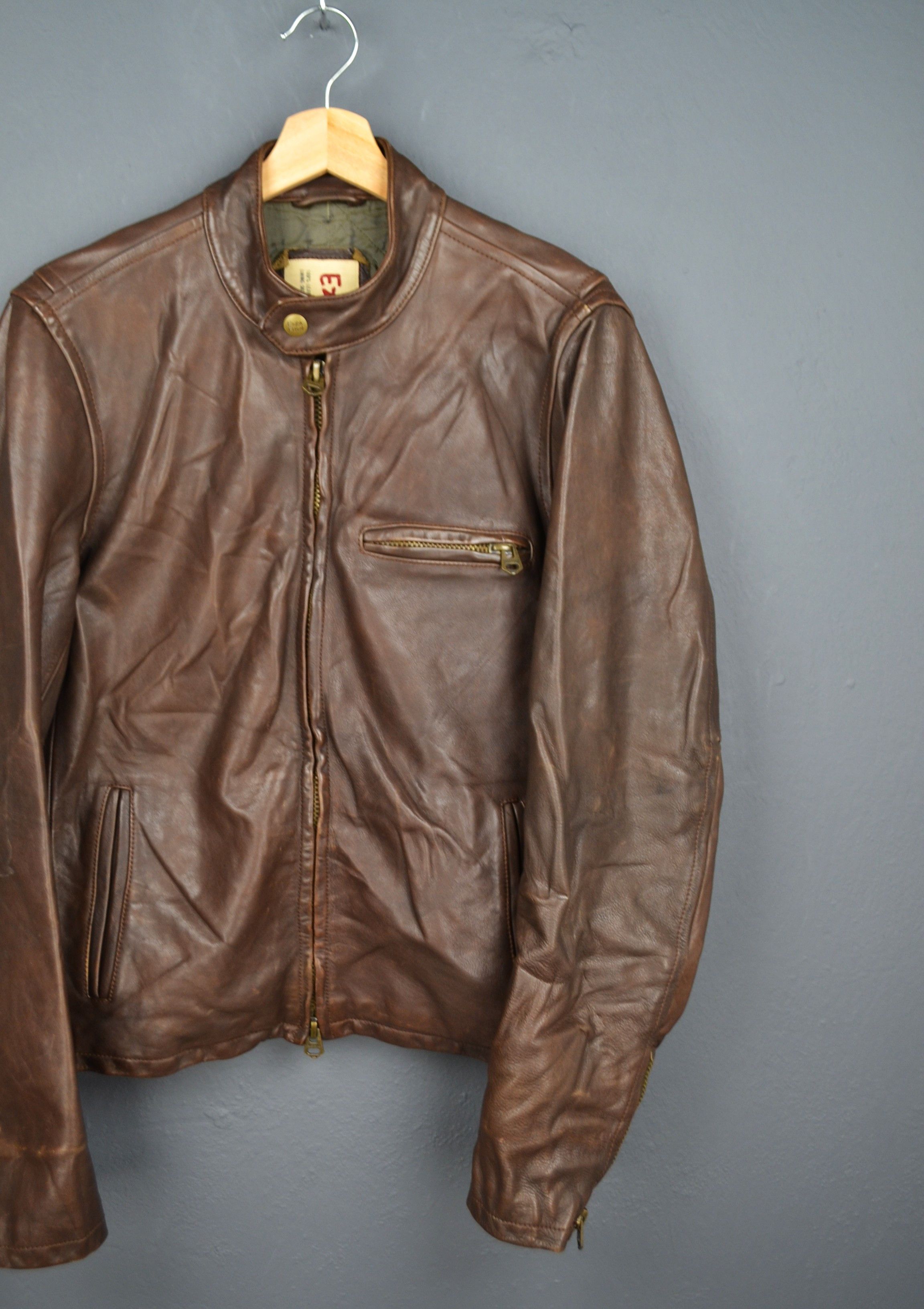 Other Ezra Fitch Cafe Racer Leather Motorcycle Jacket Size L Size US L / EU 52-54 / 3 - 2 Thumbnail