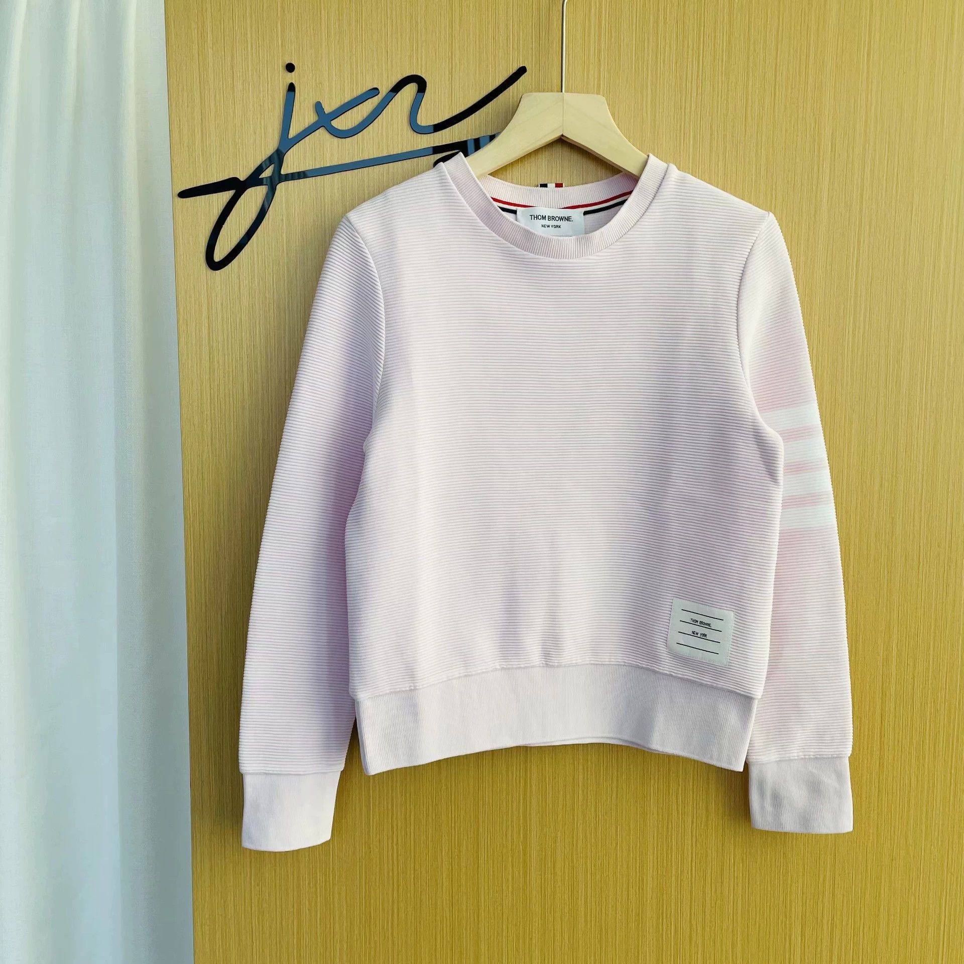 Thom Browne THOM BROWNE Classic 4-Bar Stripe Pink Sweatshirt Women's 36 Size XS / US 0-2 / IT 36-38 - 2 Thumbnail