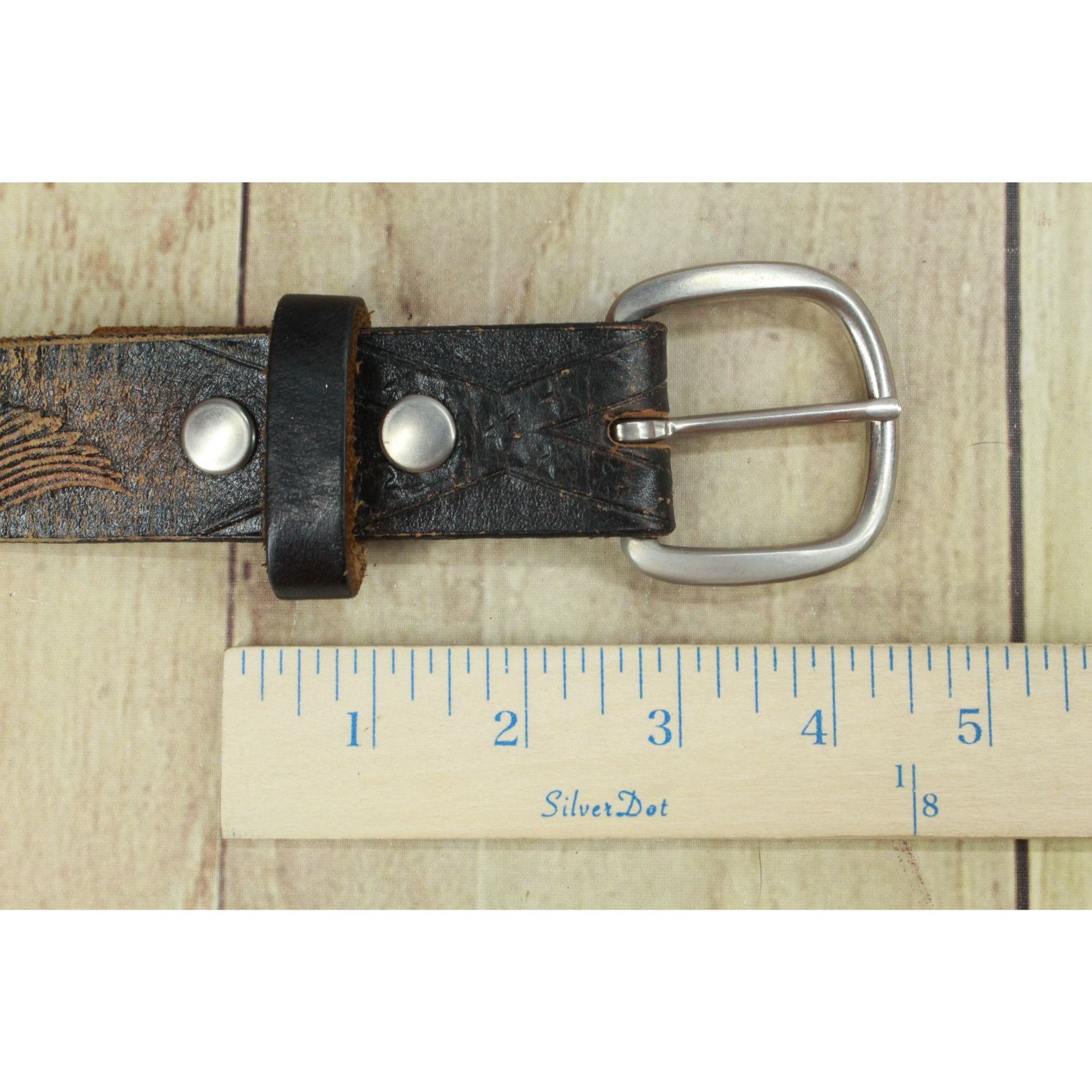 Other Earl & Revas Eagle Flag Embossed Leather Belt 47" Size 46 - 6 Thumbnail
