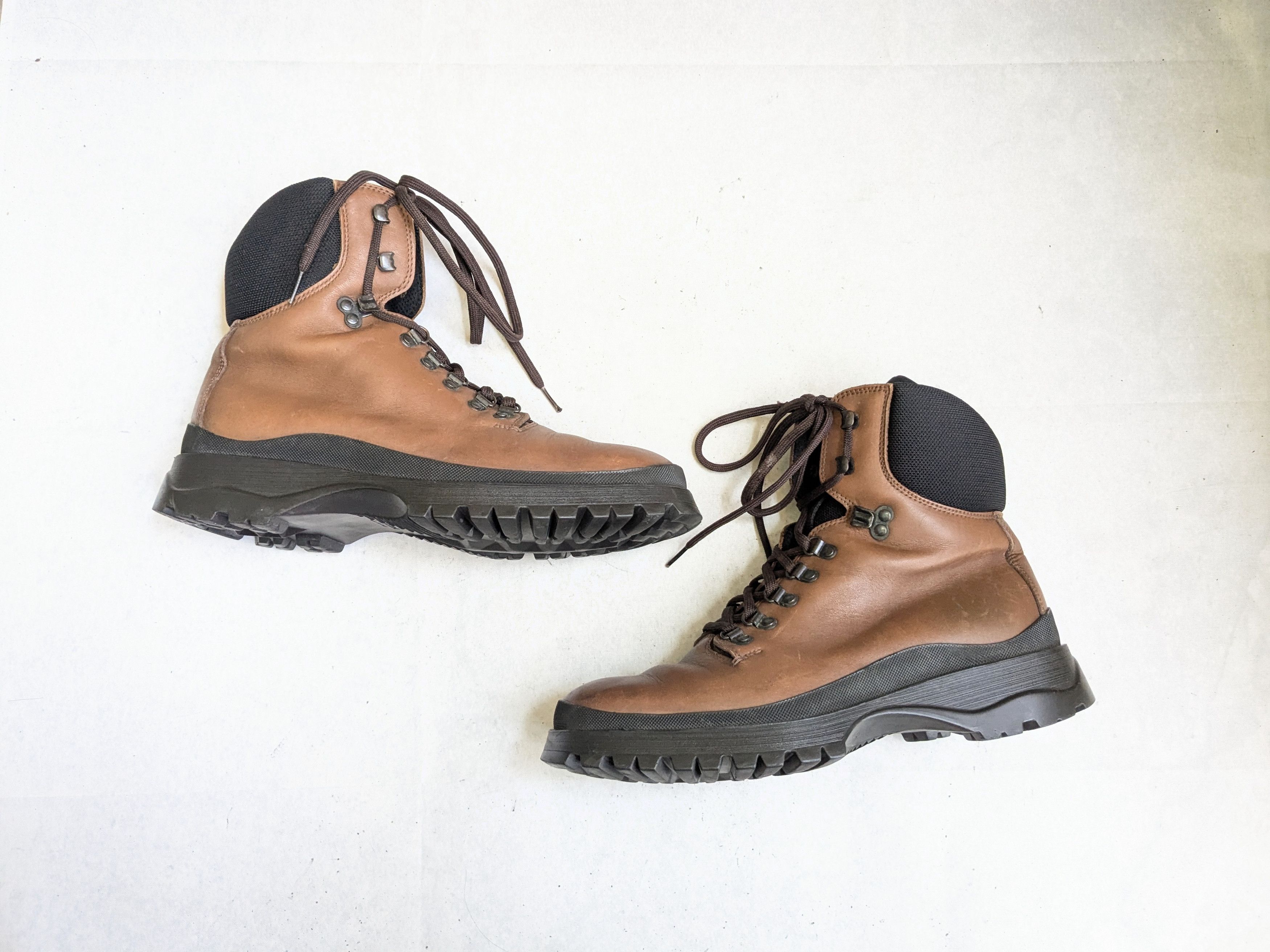 Prada Prada Combat Boots Brown 10.5 High Tops Leather Y2K Size US 10.5 / EU 43-44 - 1 Thumbnail