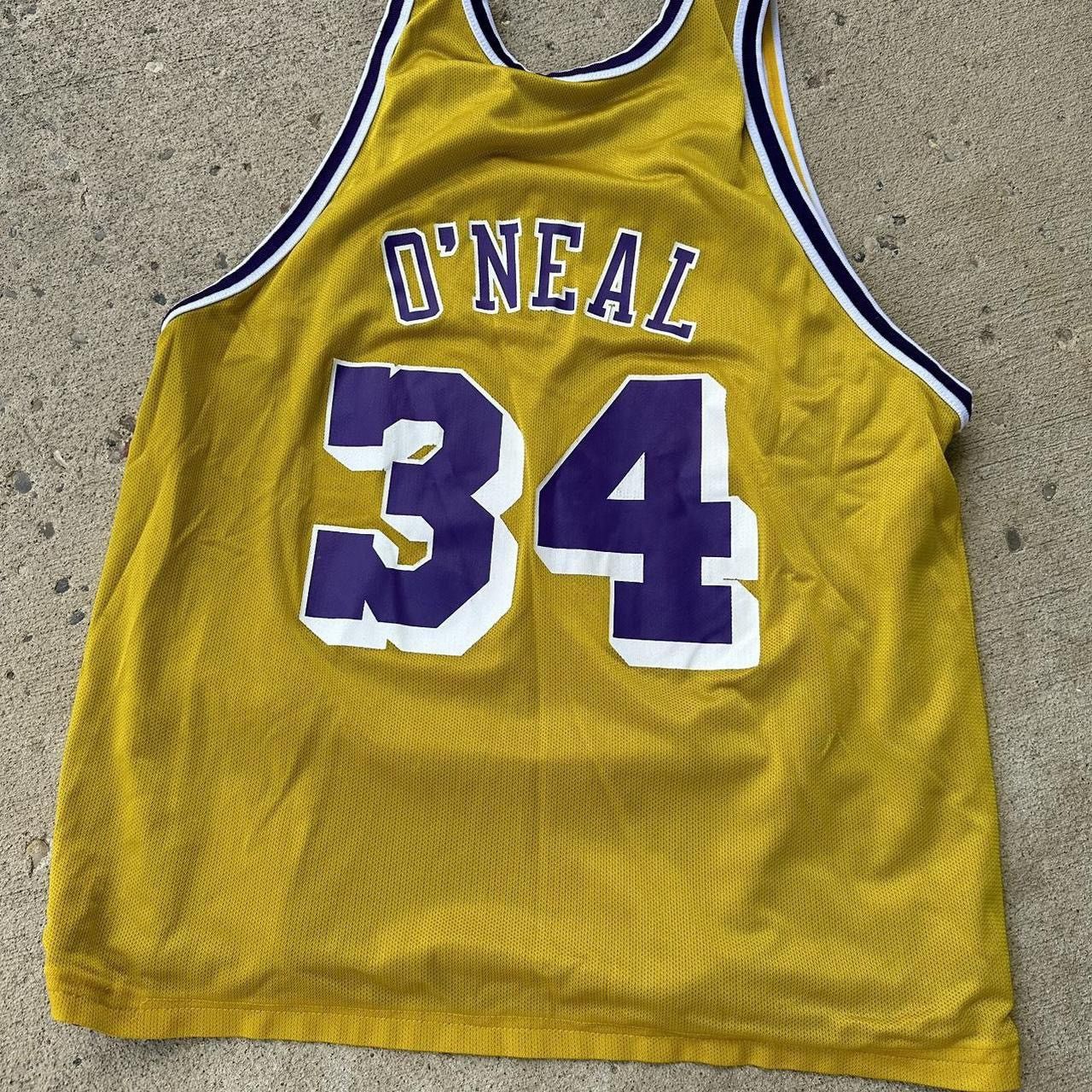 NBA × Vintage Vintage Shaq Lakers Champion Reversible Jersey Size US L / EU 52-54 / 3 - 2 Thumbnail