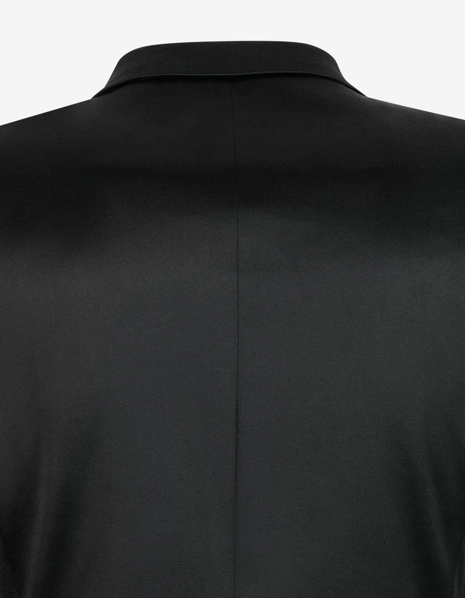 Balmain Balmain Black Double-Breasted Silk Blazer Size 54R - 4 Thumbnail