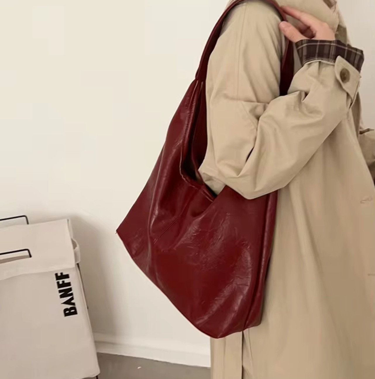 Japanese Brand Maroon shoulder bag Size ONE SIZE - 5 Thumbnail