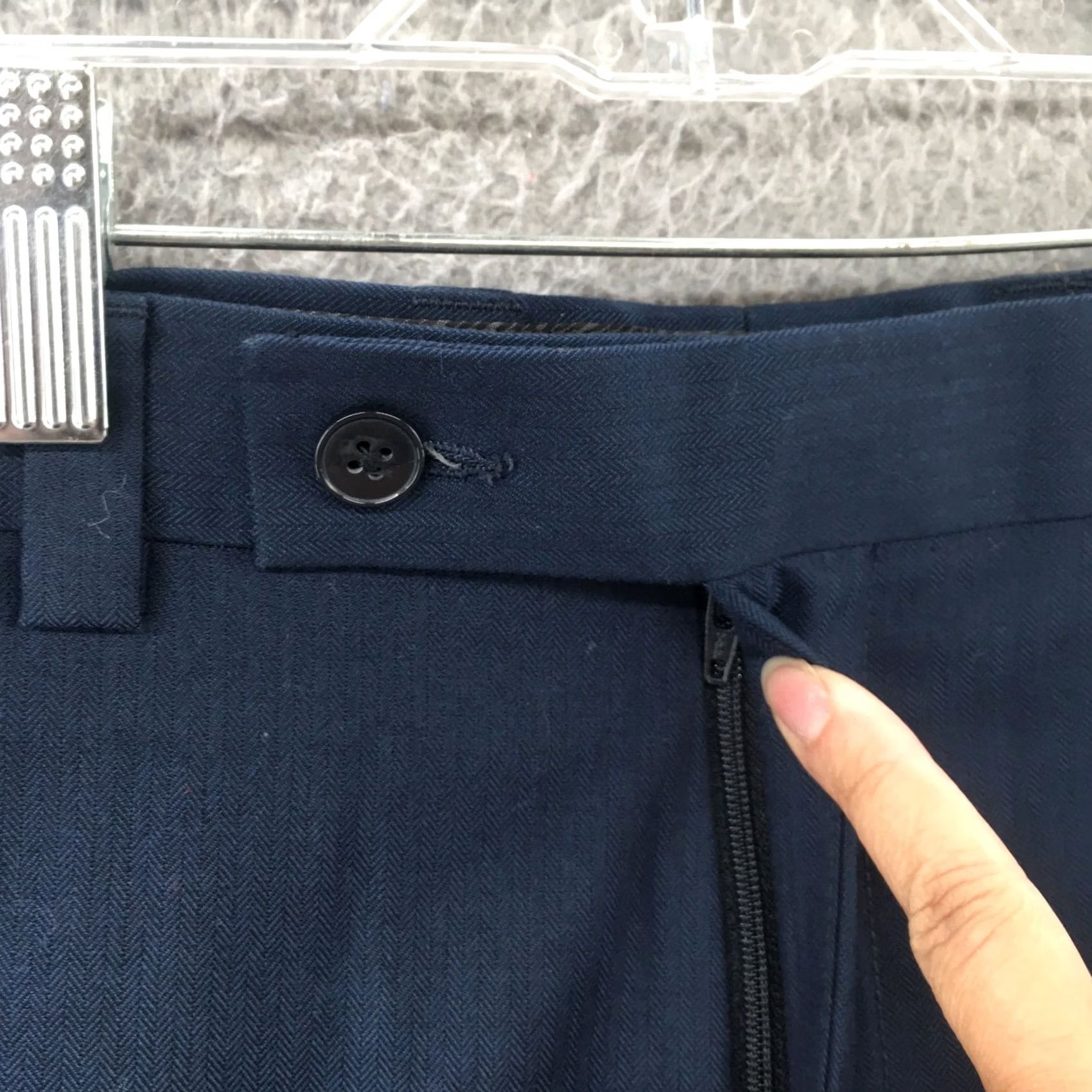 Calvin Klein Calvin Klein Dress Pants Mens 34 Blue Flat Front Straight Leg Mid Rise Zip Pants Mens Blue Flat Front Straight Leg Mid Rise Zip Size US 34 / EU 50 - 4 Thumbnail