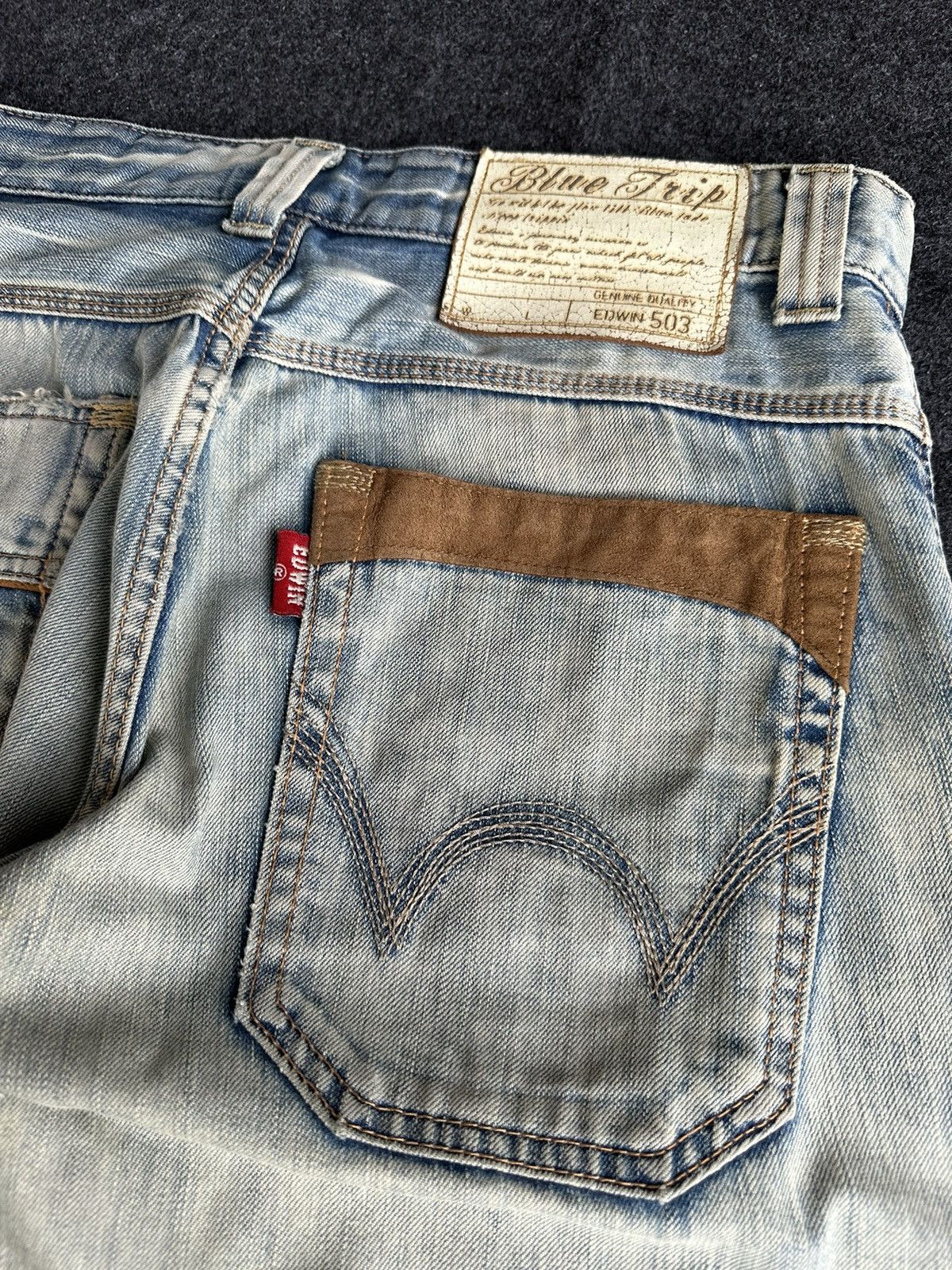Edwin Vintage Edwin Blue Trip Nice Washed Made In Japan 32x32 D277 Size US 32 / EU 48 - 7 Thumbnail