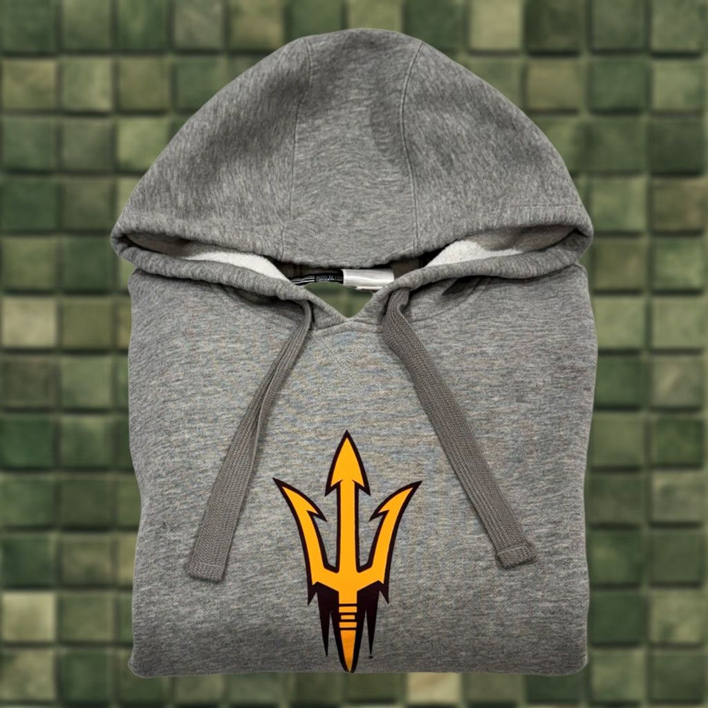 Nike ADIDAS Pullover Hoodie Gray Sweatshirt Men’s XL Arizona State Sun Devils University College Sports Theme Crew Neck Long Sleeve Cotton Sweatshirt Size US XL / EU 56 / 4 - 1 Thumbnail