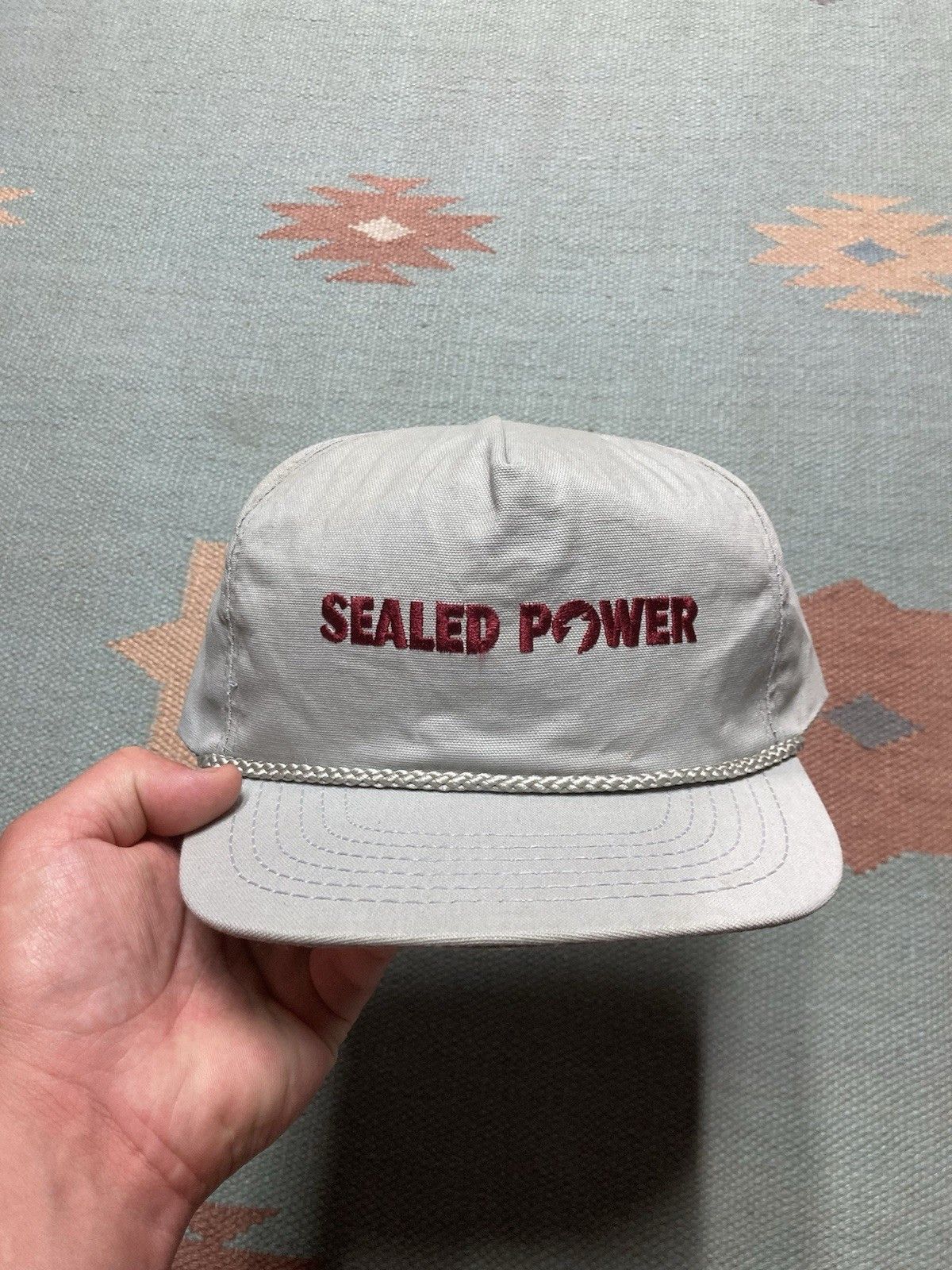 Vintage 80s SnapBack hat sealed power car mechanic automobile USA Size ONE SIZE - 2 Thumbnail