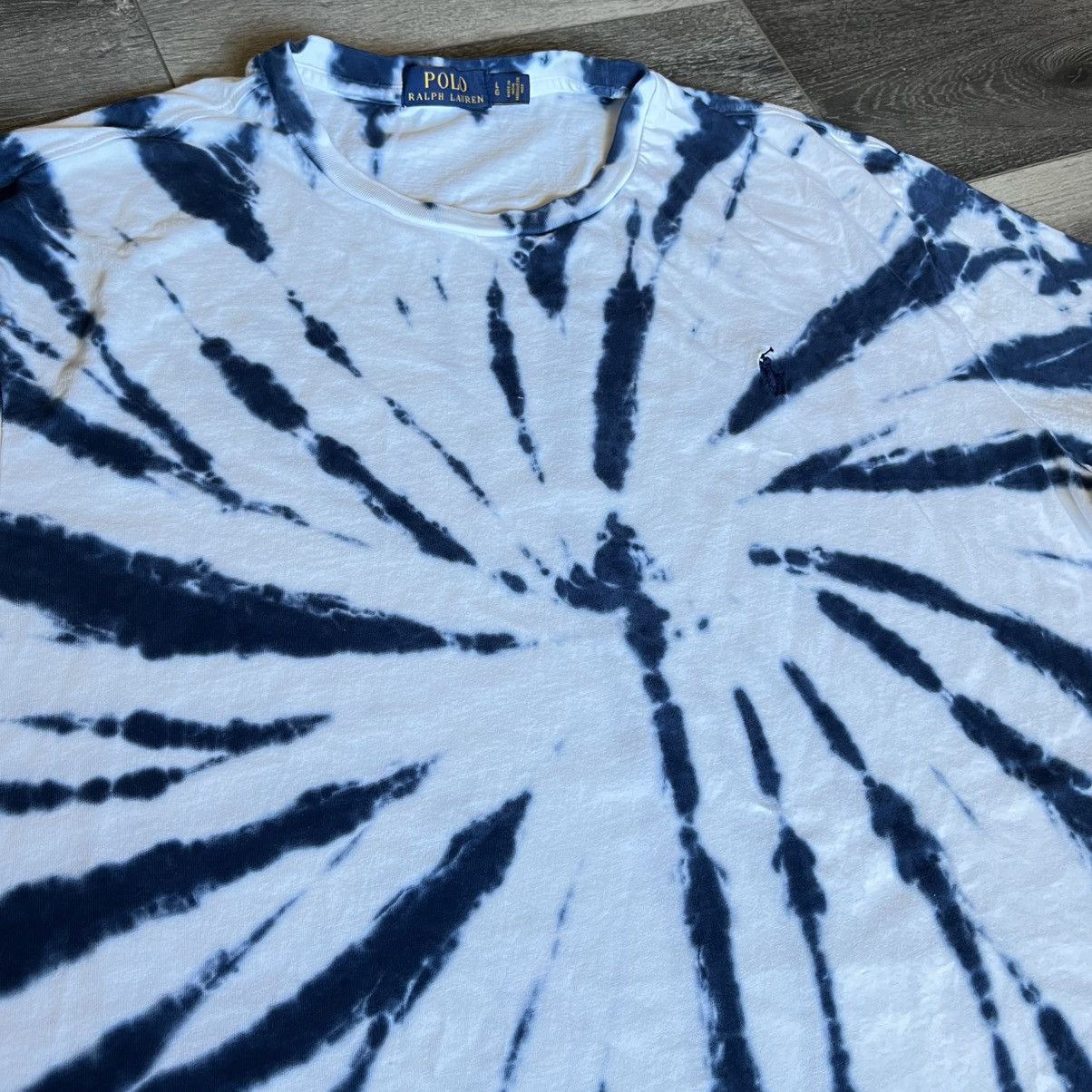 Polo Ralph Lauren × Ralph Lauren × Vintage Vintage Polo Ralph Lauren Swirl Tie Dye Basic Logo Tee Shirt Size US L / EU 52-54 / 3 - 2 Thumbnail