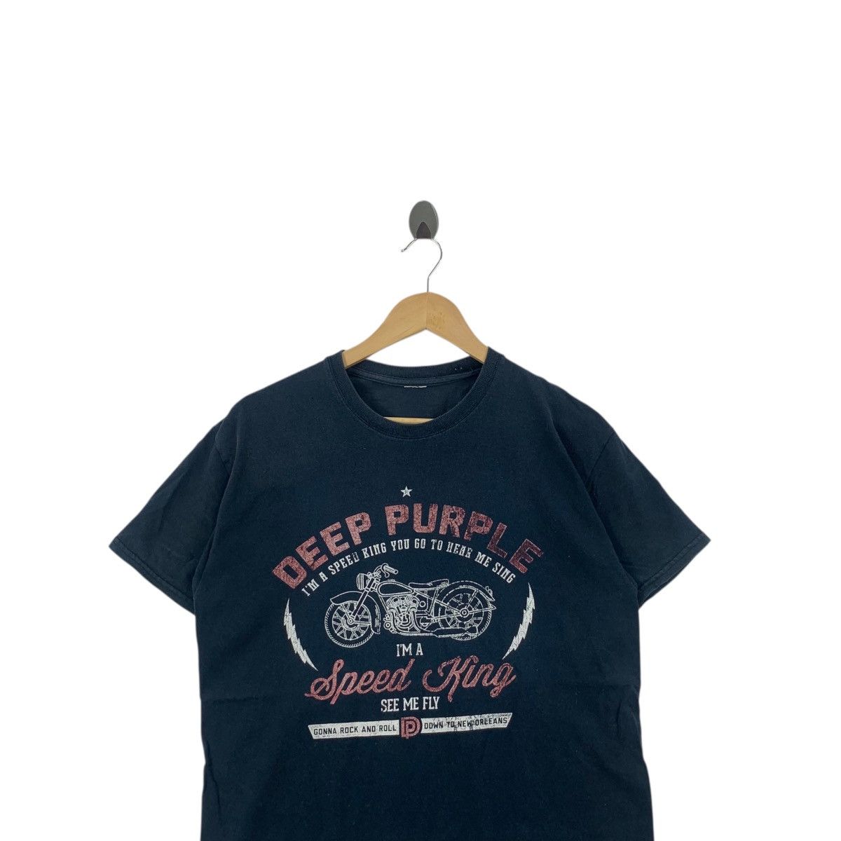 Band Tees DEEP PURPLE BAND Speed King Album Promo Tour Tee Shirt Top Size US M / EU 48-50 / 2 - 2 Thumbnail