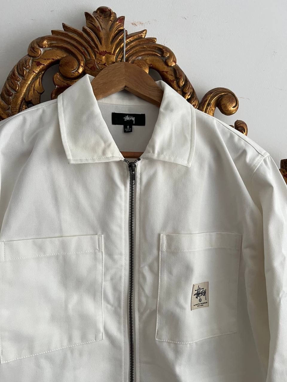 Stussy Stussy Workwear White Jacket Sz S Size US S / EU 44-46 / 1 - 2 Thumbnail
