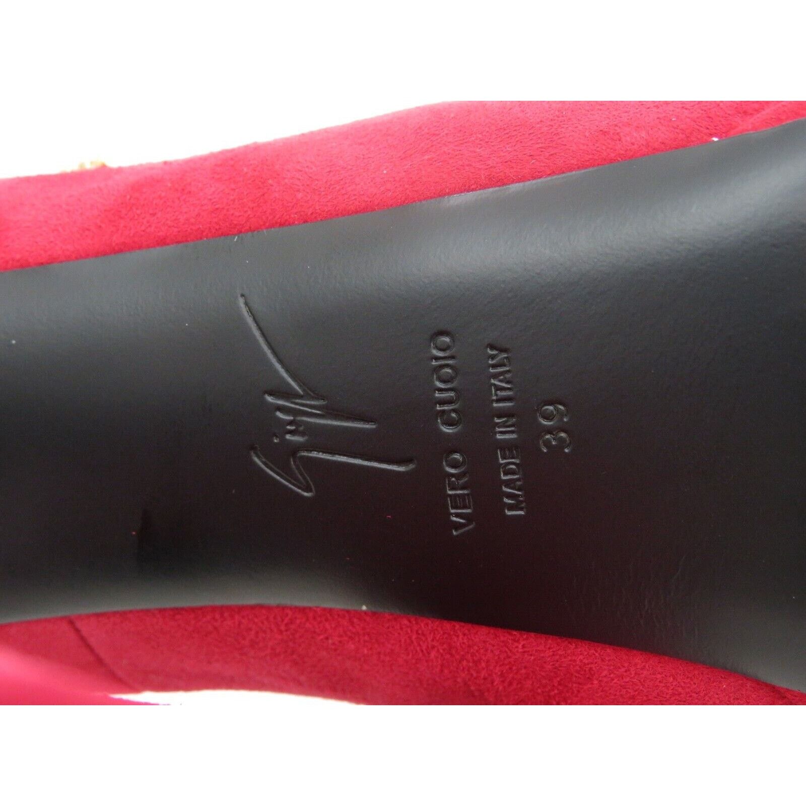Giuseppe Zanotti SHARON 115 RED SUEDE CRYSTALS LIGHTNING PLATFORM PUMPS 39 Size US 9 / IT 39 - 12 Thumbnail