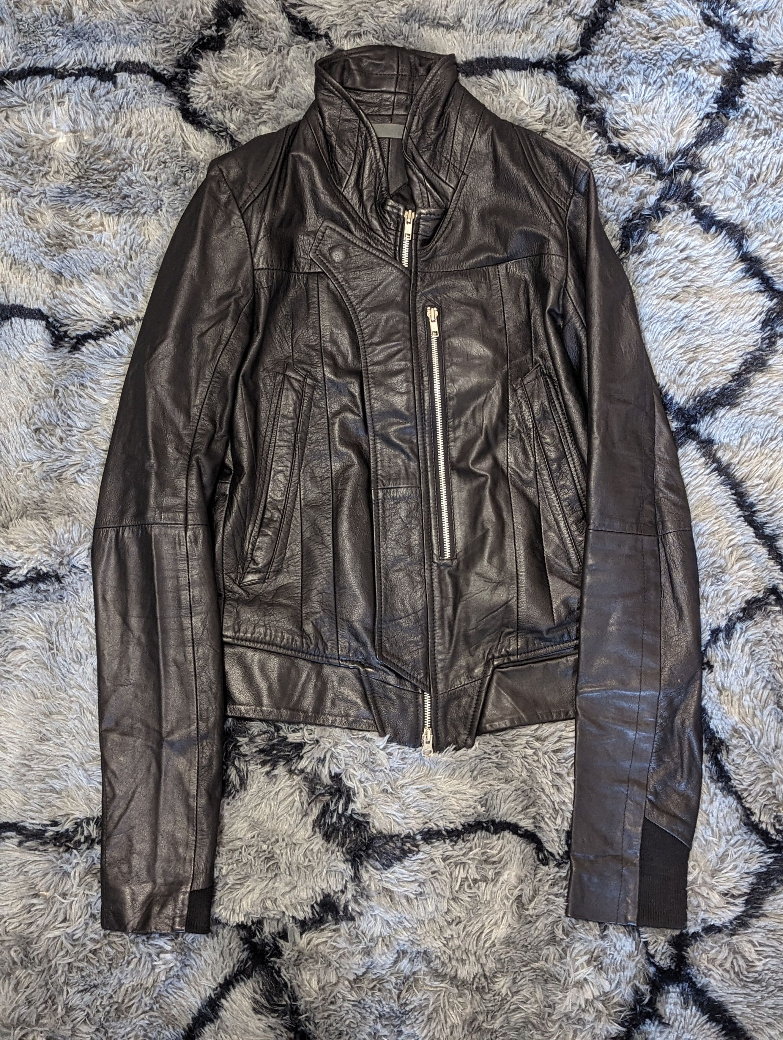 image of 14Th Addiction x Ekam 00S Ekam Leather Rider Jacket Size M in Black, Men's