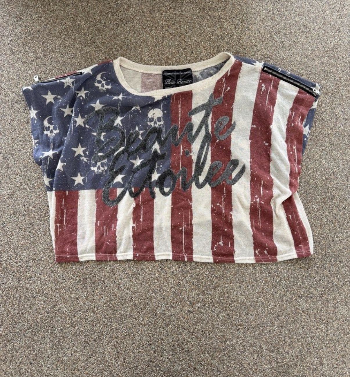 Other Japanese Brand Plein Beaute y2k grunge off shoulder US FLAG Size XL / US 12-14 / IT 48-50 - 1 Thumbnail