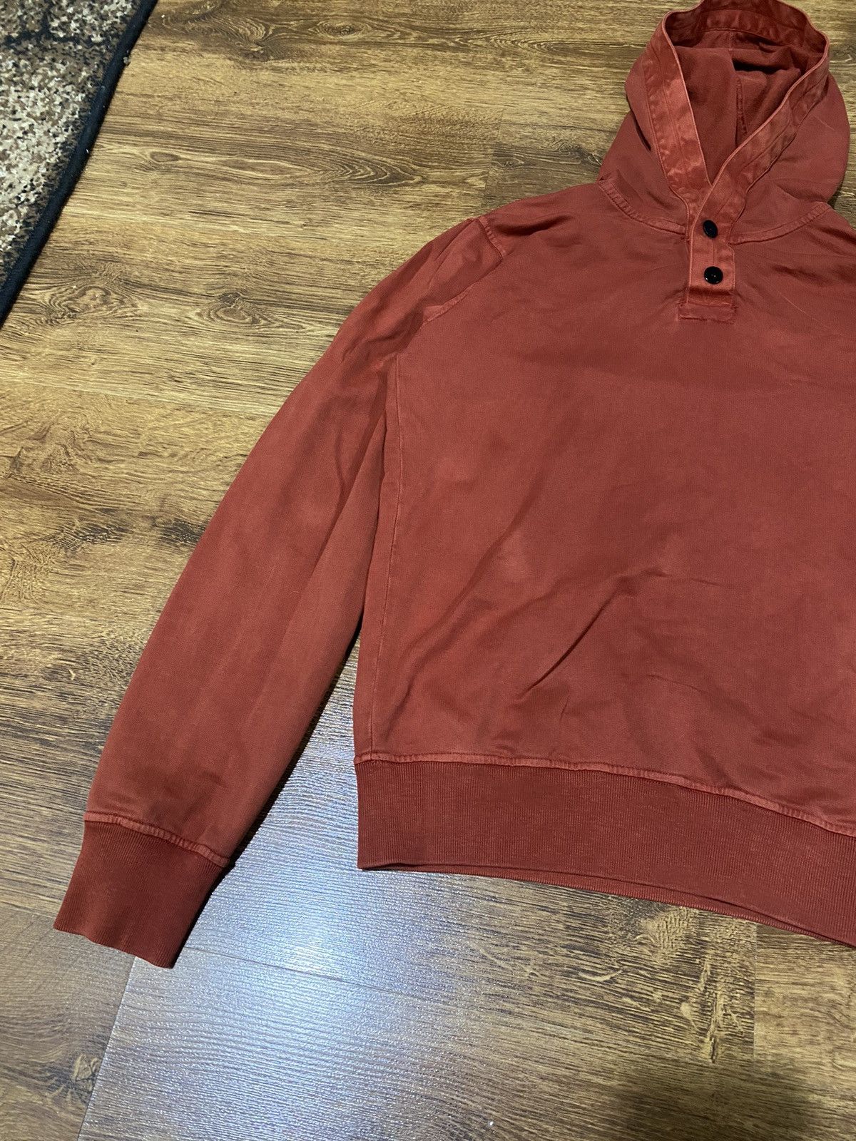 Massimo Osti Stone Island luxury rare vintage 2000 orange Hoodie Button Size US M / EU 48-50 / 2 - 5 Thumbnail