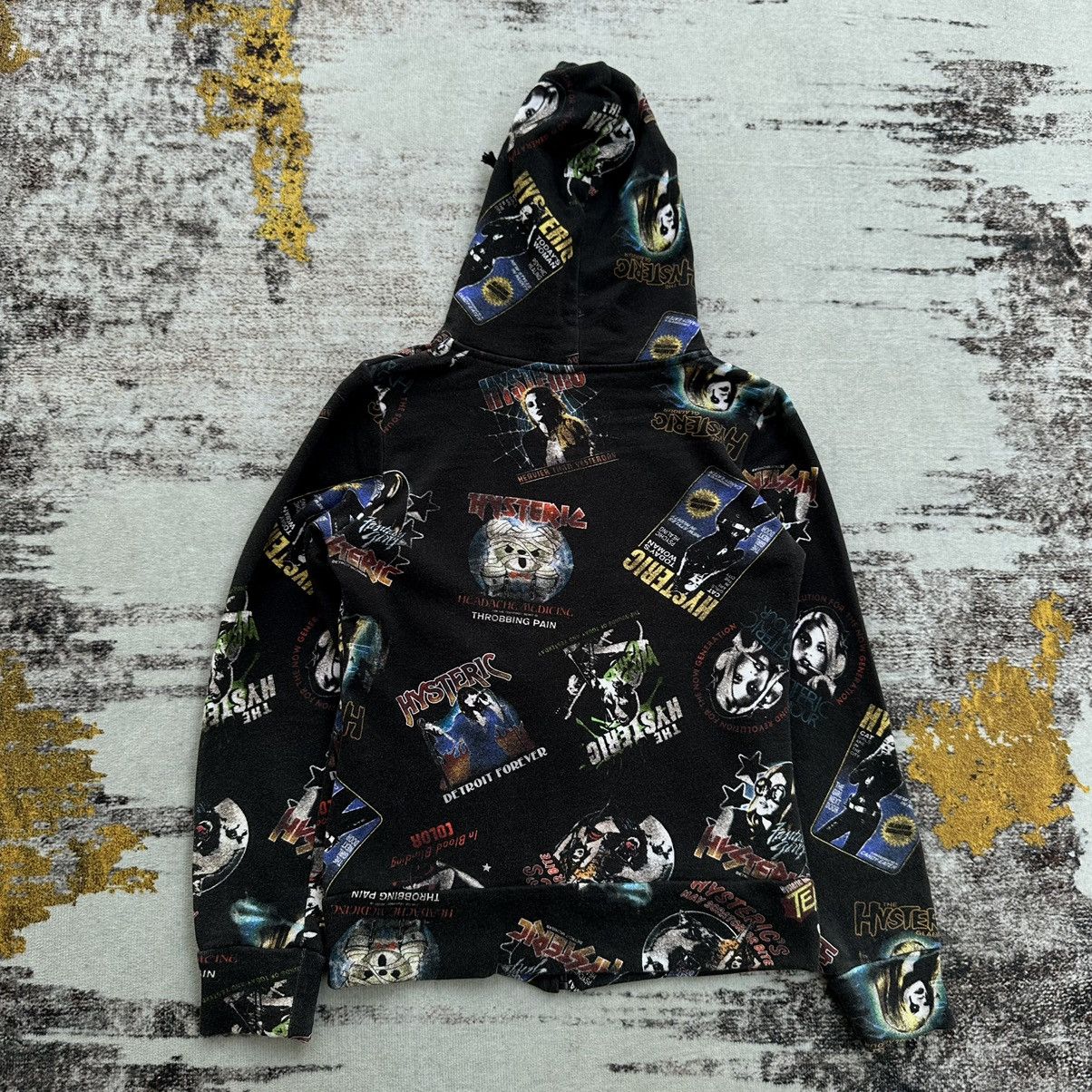 Hysteric Glamour HYSTERIC GLAMOUR ALL OVER GRAPHIC FULL PRINT ZIP HOODIE RARE Size US XS / EU 42 / 0 - 12 Thumbnail
