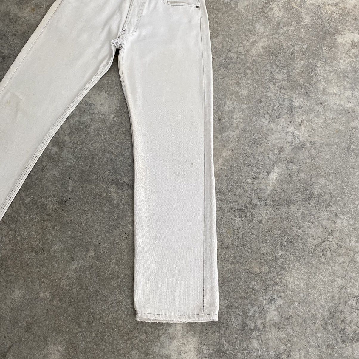 Levi's Size 29x29.5 Vintage 1985 Levis 501 White Jeans Size US 29 - 7 Thumbnail