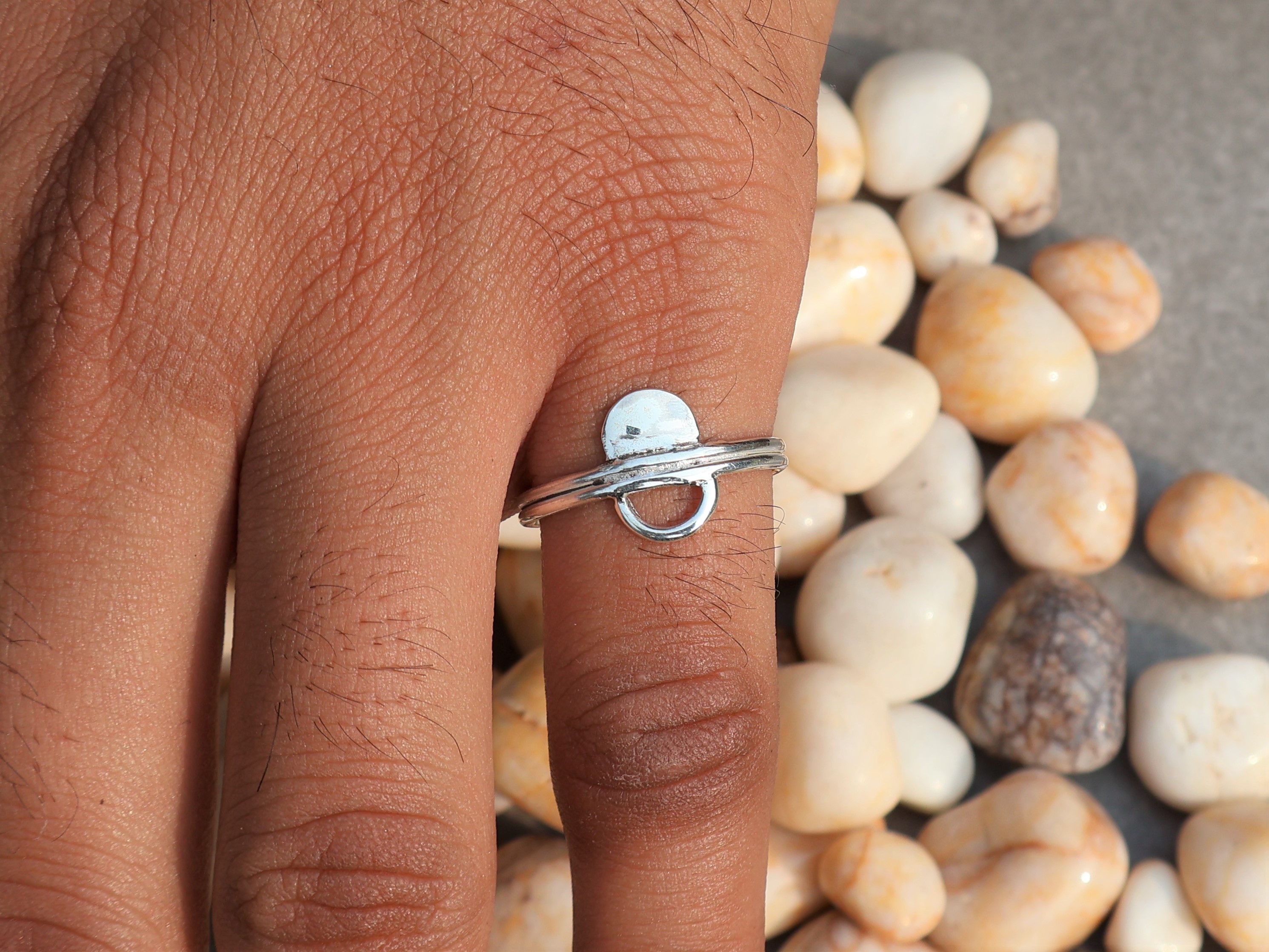Handmade Silver Ring, 925 Sterling Silver Ring, Handmade Chunky Ring Size ONE SIZE - 9 Thumbnail