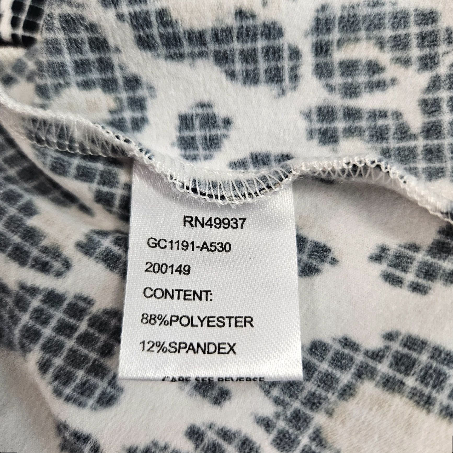 Vintage Tail Womens Top Polo Short Sleeve Sz M White Black Animal Print Women's Basic Shirt 90s? Size M / US 6-8 / IT 42-44 - 5 Thumbnail