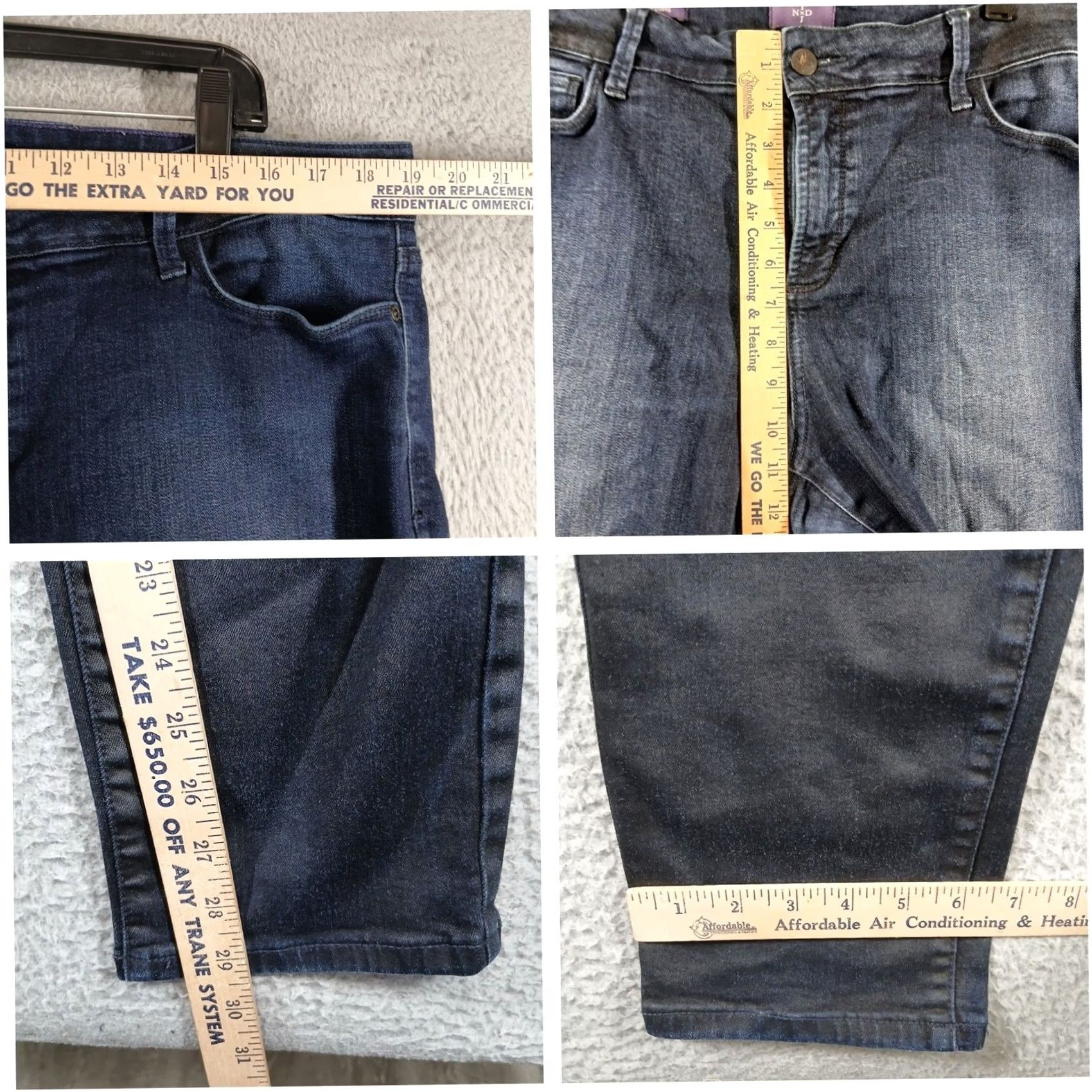NYDJ VINTAGE NYDJ Alina Legging Jeans coated Ombre Blue 16W Womens Slim Stretch Pockets Lift Tuck 5-Pocket Denim Low Rise 30 in Inseam Size 38" / US 16 / IT 52 - 4 Thumbnail