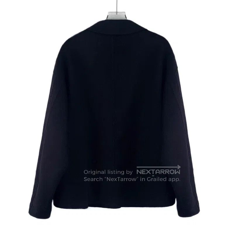 Loewe Loewe Black Logo Patch Leather Pocket Single-Breasted Wool Size M / US 6-8 / IT 42-44 - 2 Thumbnail