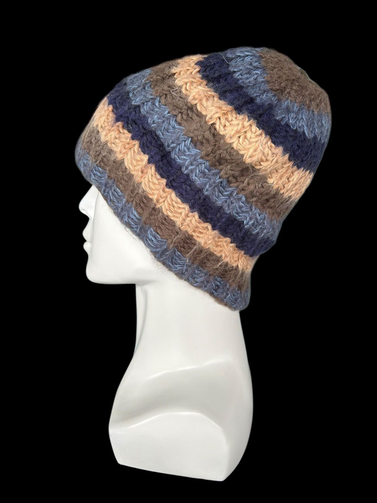 Japanese Brand × Kapital × Vintage Crochet Knitted handmade Beanie Hats Rare ☠️☠️ Size ONE SIZE - 4 Thumbnail