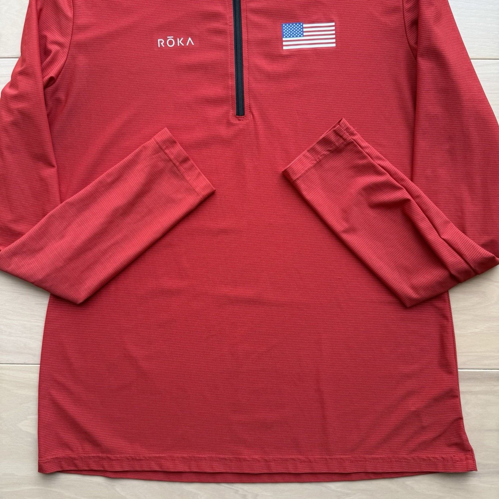 Other Roka 1/4 Zip Pullover Women's Large Red Lightweight USA Size L / US 10 / IT 46 - 4 Thumbnail
