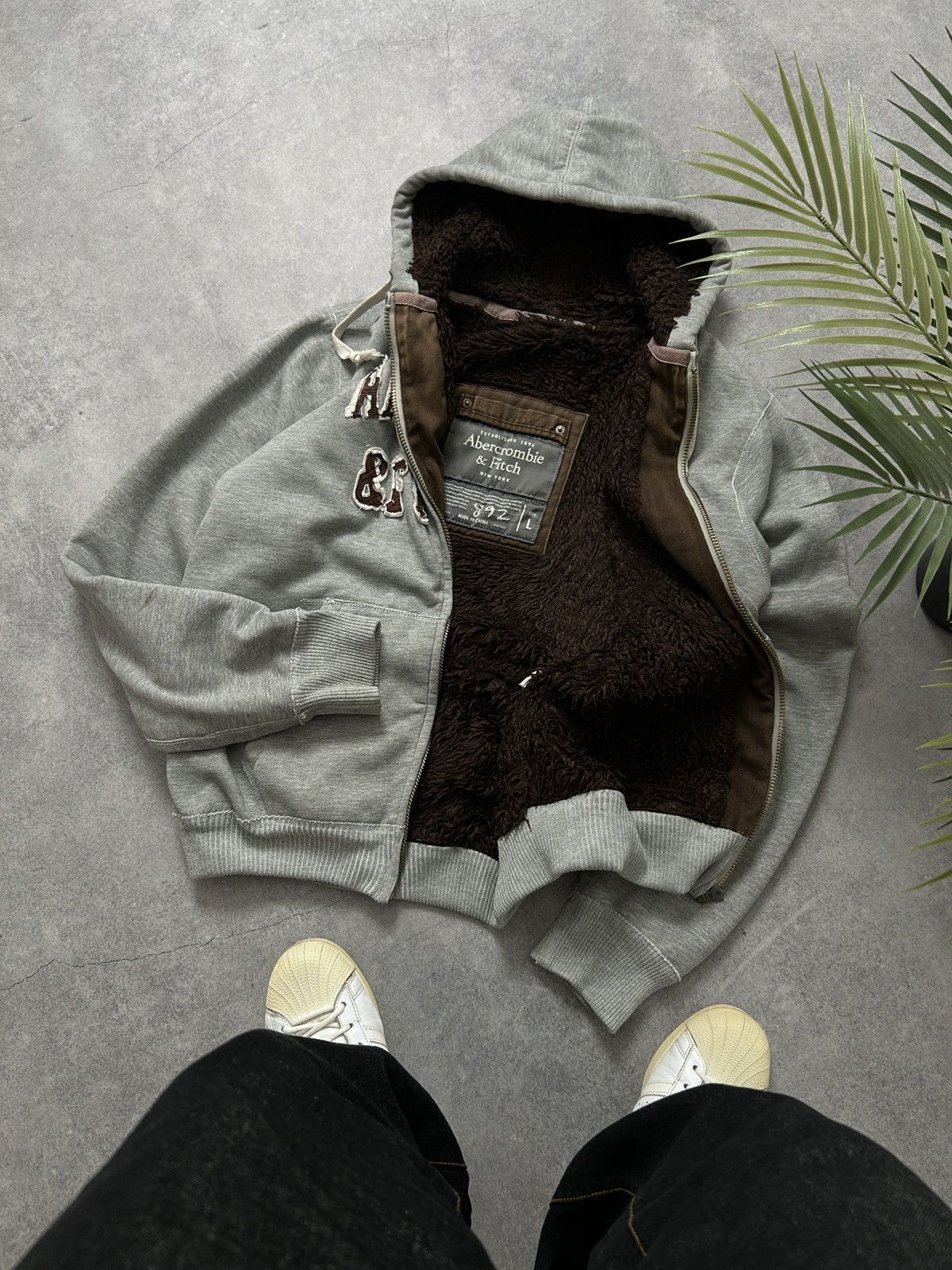 If Six Was Nine Abercrombie & Fitch Fur zip-hoodies y2k Size US L / EU 52-54 / 3 - 3 Thumbnail