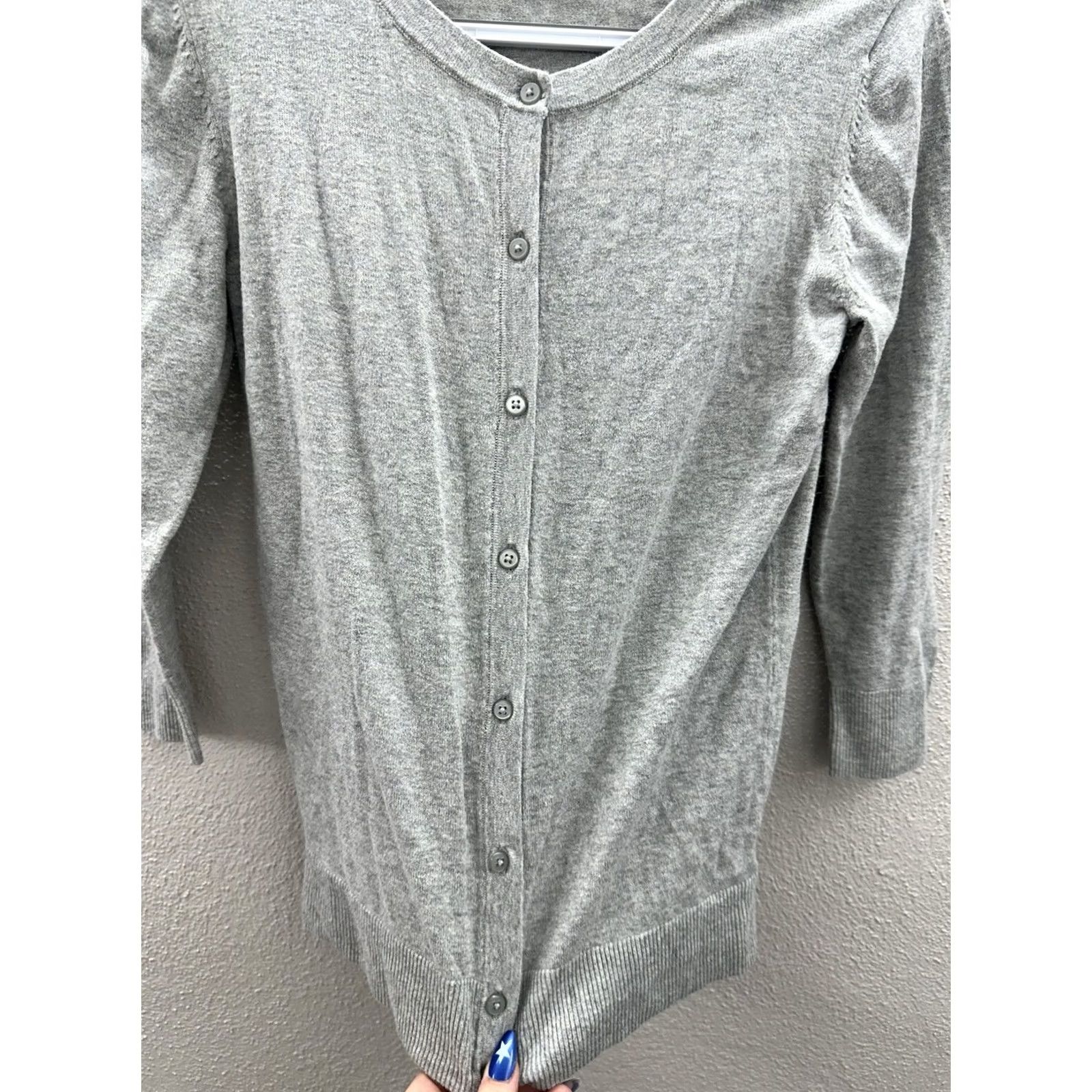 Merona Merona Sweater Cardigan Womens XS Gray Long Sleeve Button Up Lightweight Size XS / US 0-2 / IT 36-38 - 3 Thumbnail