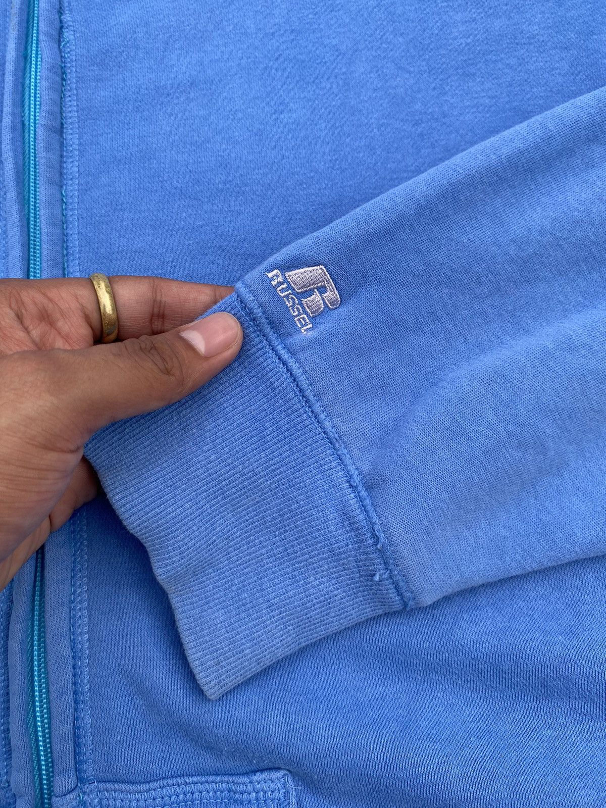 VTG Russell Athletic Hoodie Baby Blue
