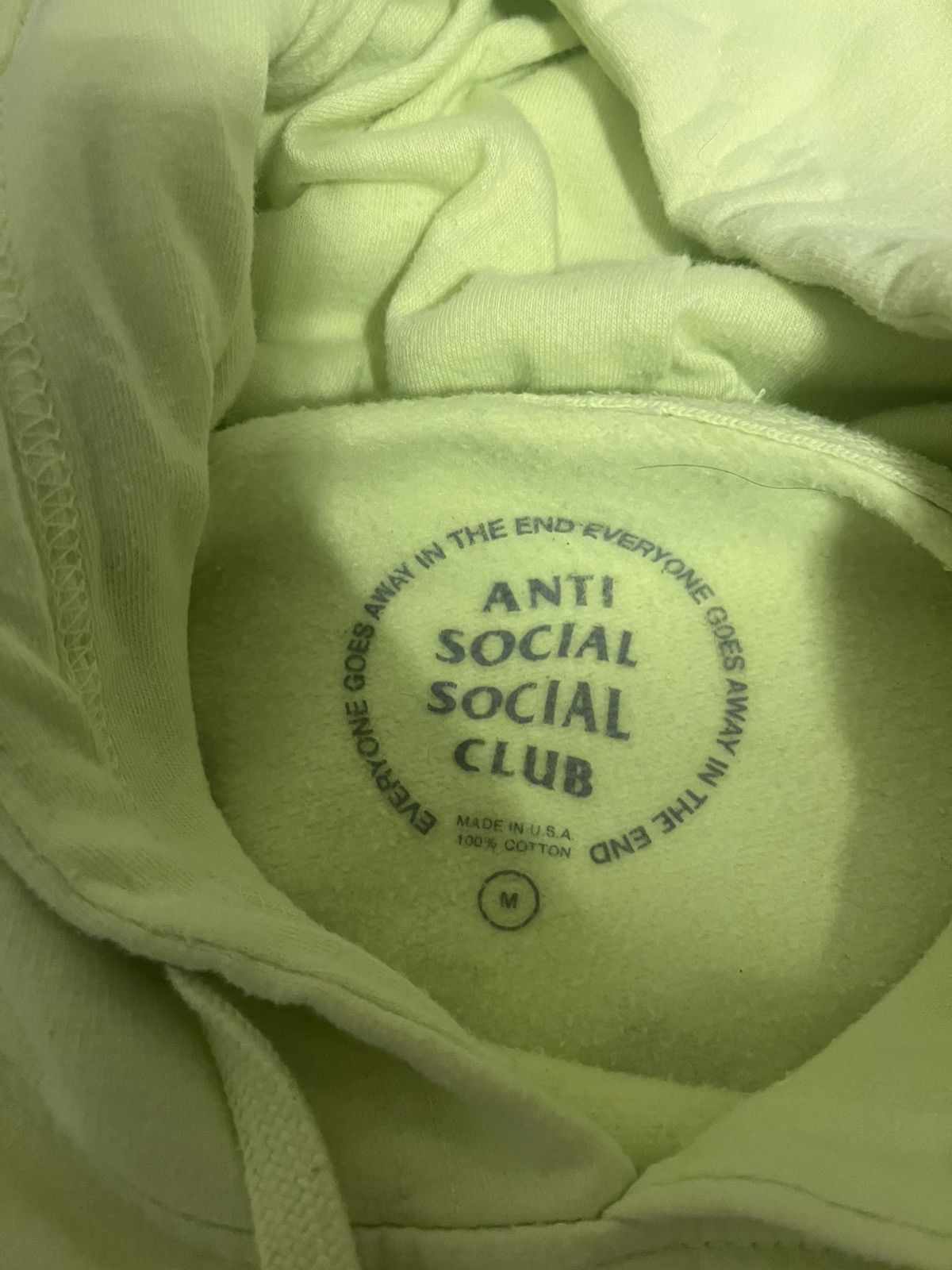 Anti Social Social Club Anti Social Social Club CAR UNDERWATER Neon Yellow Hoodie Size US M / EU 48-50 / 2 - 3 Thumbnail