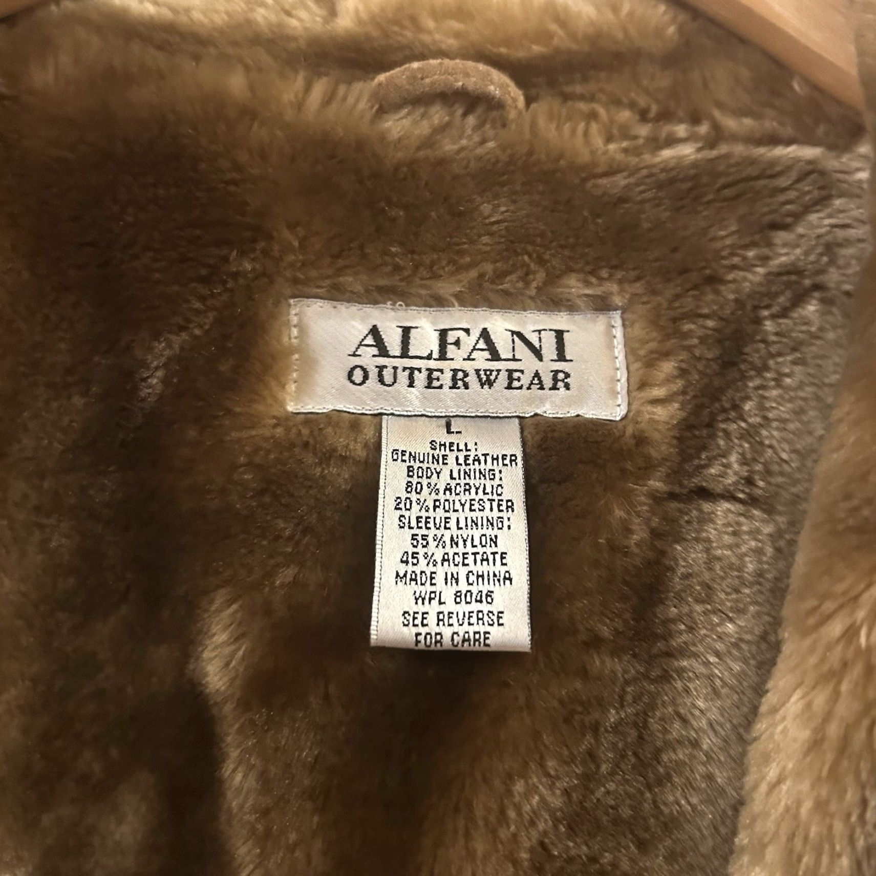Alfani Alfani Ladies Jacket Beiges Beige Faux Fur Shearling Mid-Length Long Sleeve L Regular Coat Outwear Size L / US 10 / IT 46 - 3 Thumbnail
