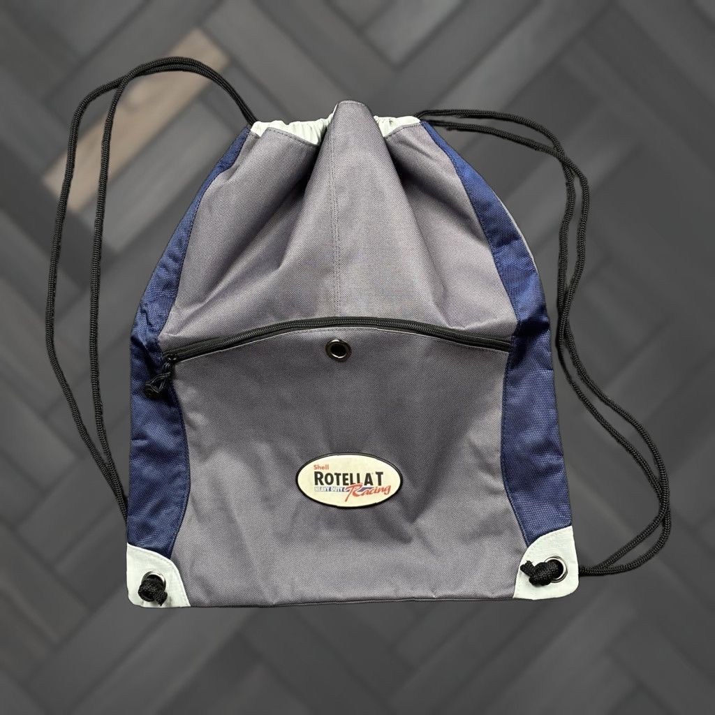 NASCAR Shell Rotella T Racing Drawstring Bag Gray Small NASCAR Backpack ...