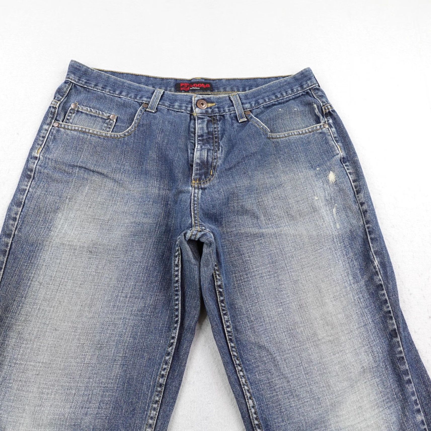 Anchor Blue VINTAGE Anchor Blue Jeans Mens 34x32 Denim Relaxed Fit Baggy Distressed Y2K Grunge 90s Style Pocket Denim Blue Mens Size US 34 / EU 50 - 2 Thumbnail
