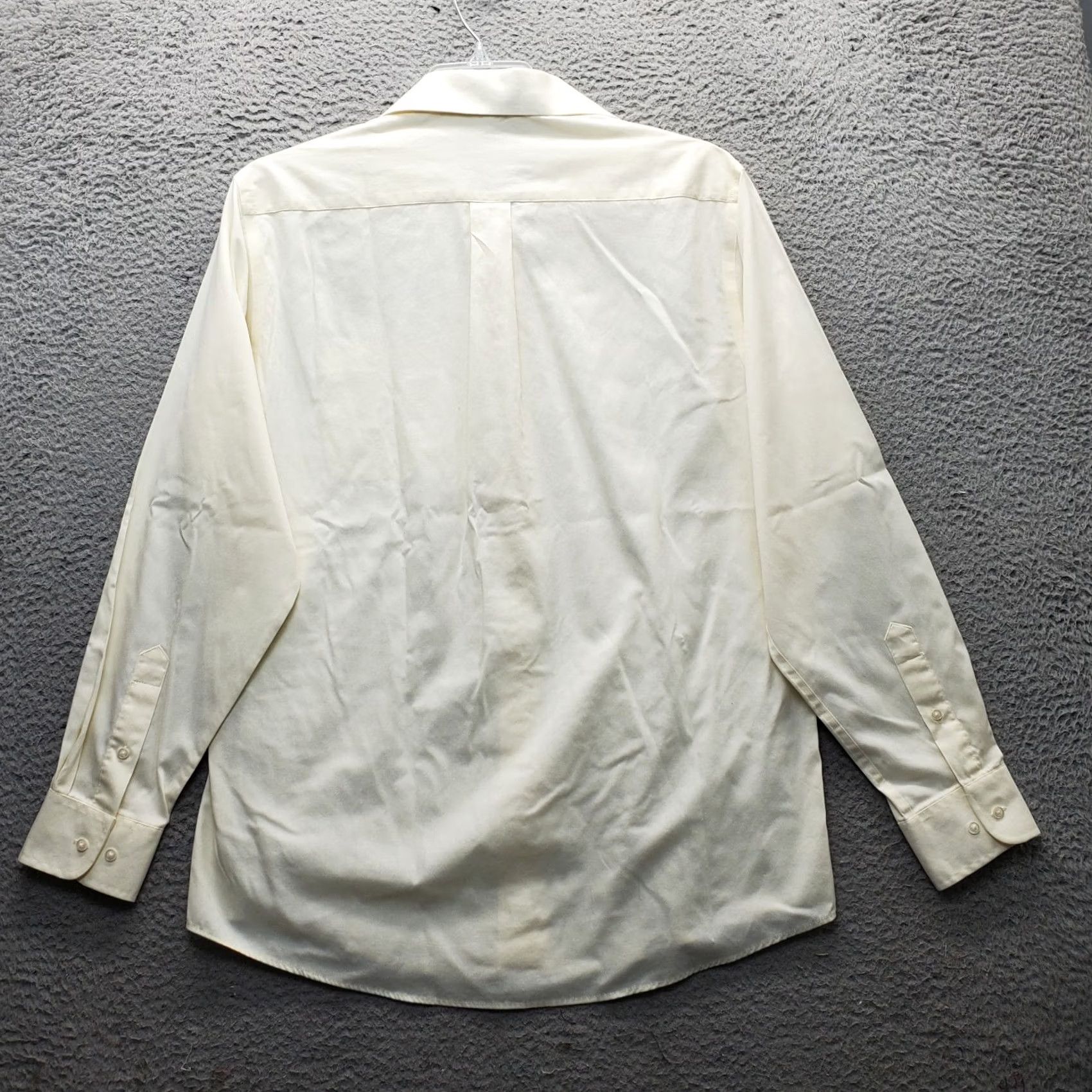 Vintage Claybrooke Dress Shirt Mens M Tan Wrinkle Free Pinpoint Collared Stain Repellent Shirt Mens M Tan Wrinkle Free Pinpoint Collared Stain Repellent Size 40R - 2 Thumbnail