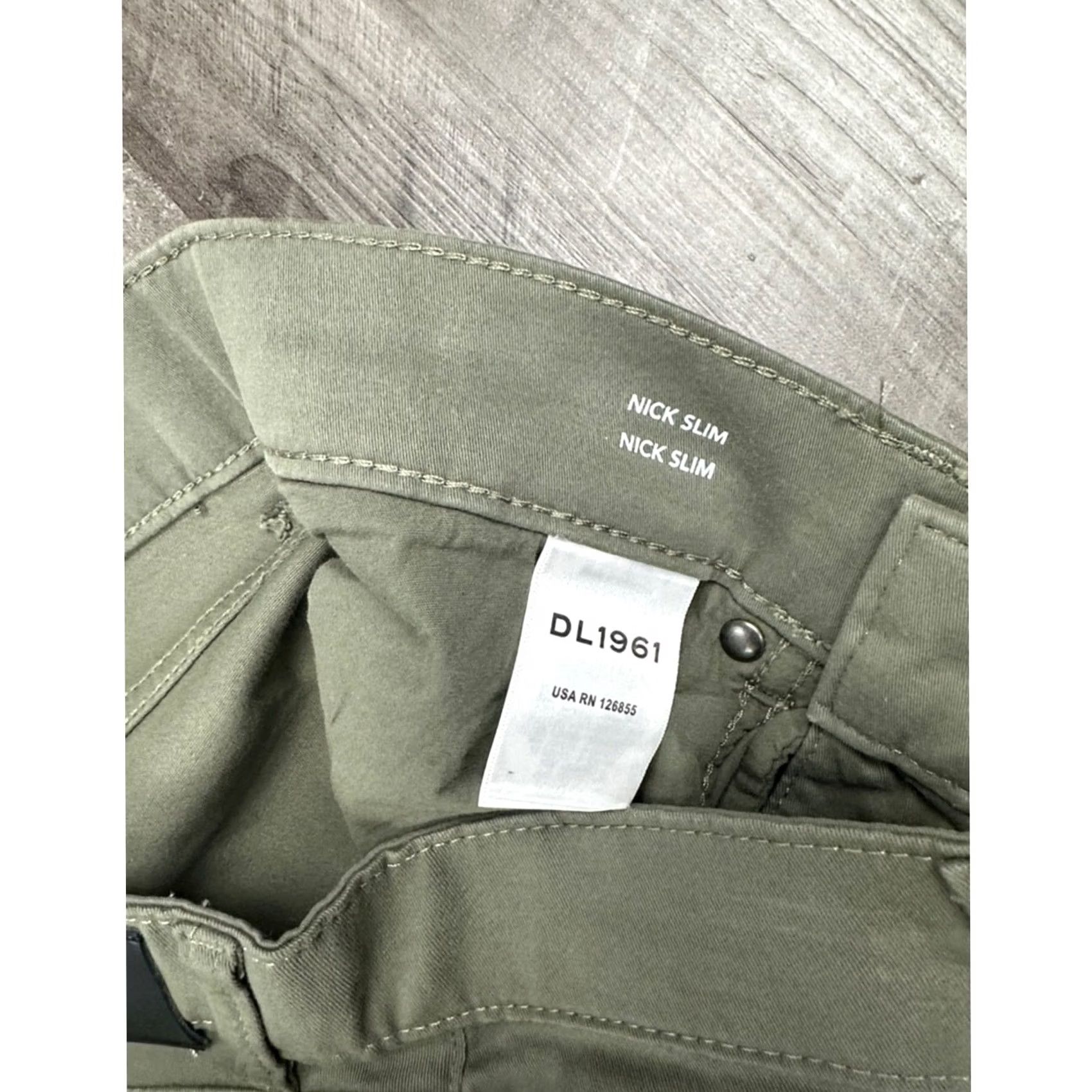 DL1961 DL1961 Nick Slim Fit Belfast Ultimate Twill Chino Jeans - 28x32 Green Men 28 Regular Straight NWT Size US 28 / EU 44 - 7 Thumbnail