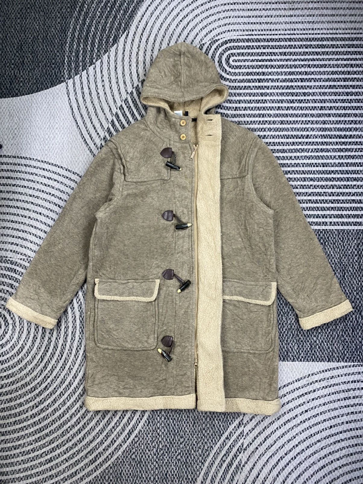 L.L. Bean Vtg L.L.Bean Polartex Duffle Wool Long Hooded Jacket Size US L / EU 52-54 / 3 - 5 Thumbnail