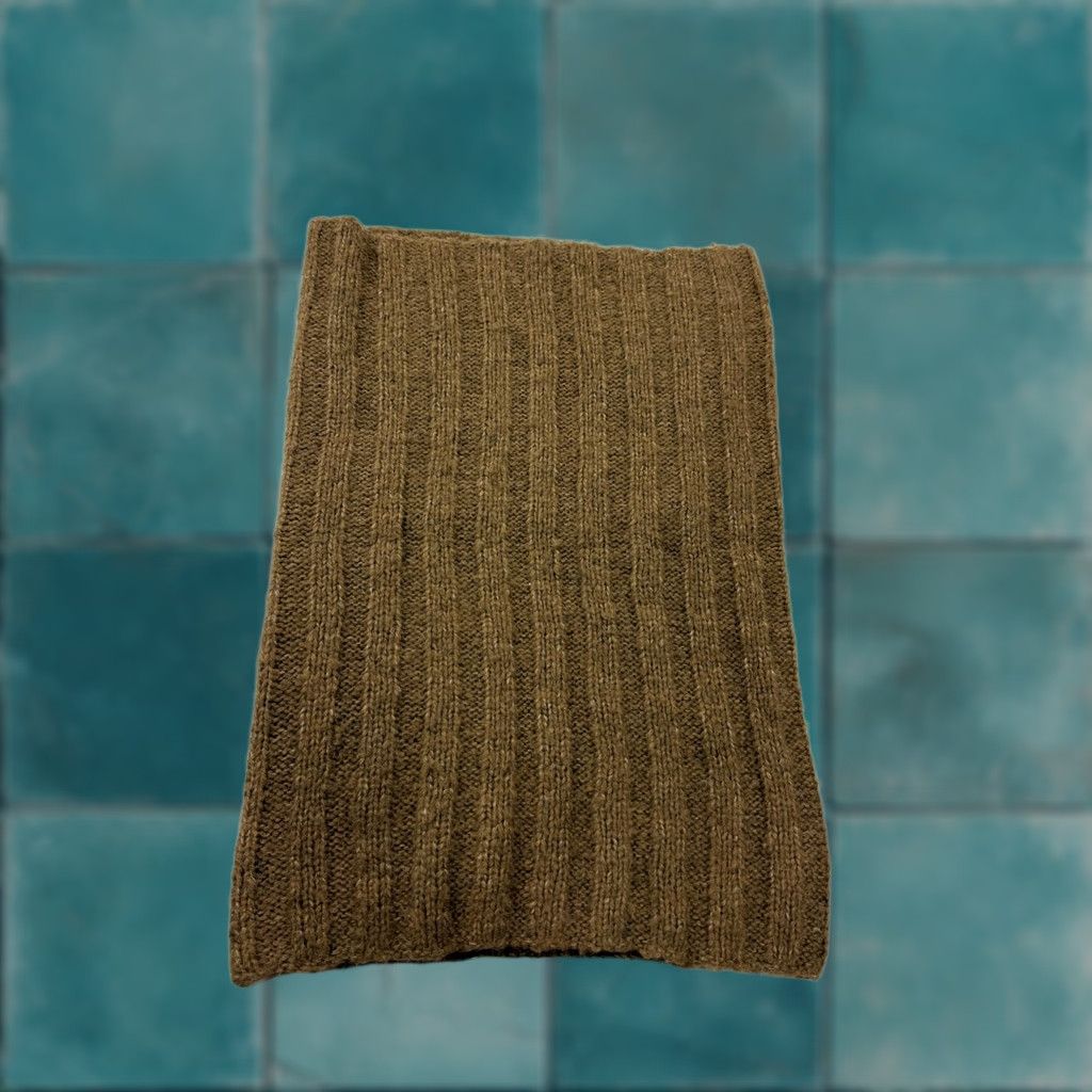 Vintage Kersh Scarf Womens One Size Brown Alpaca Blend Knit Cowl Neck Warmer Ribbed Size ONE SIZE - 1 Thumbnail