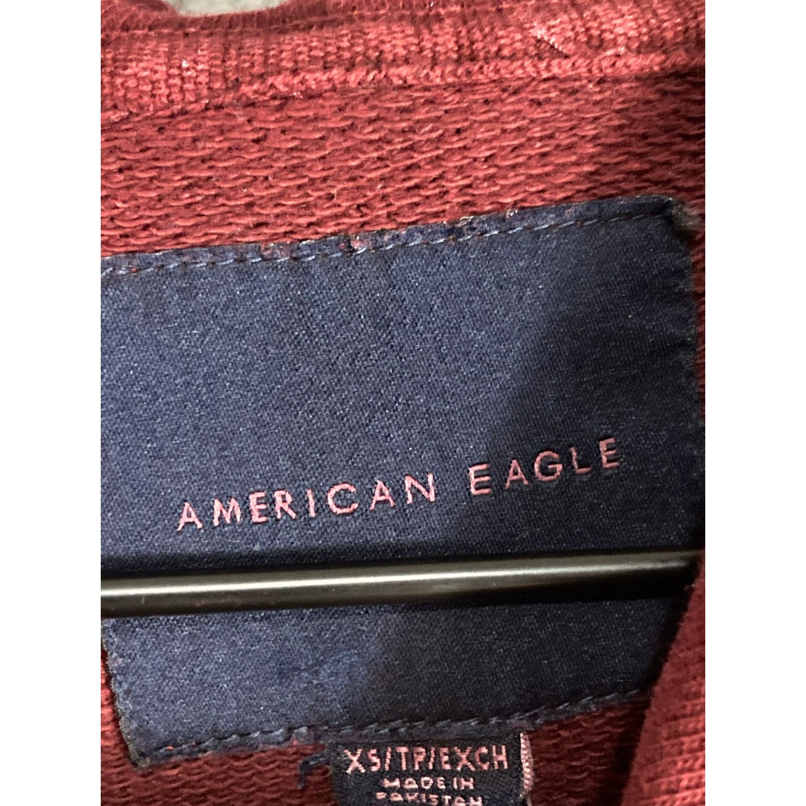 American Eagle Outfitters American Eagle Men's XS Burgundy Pullover Hoodie Size US XS / EU 42 / 0 - 5 Thumbnail