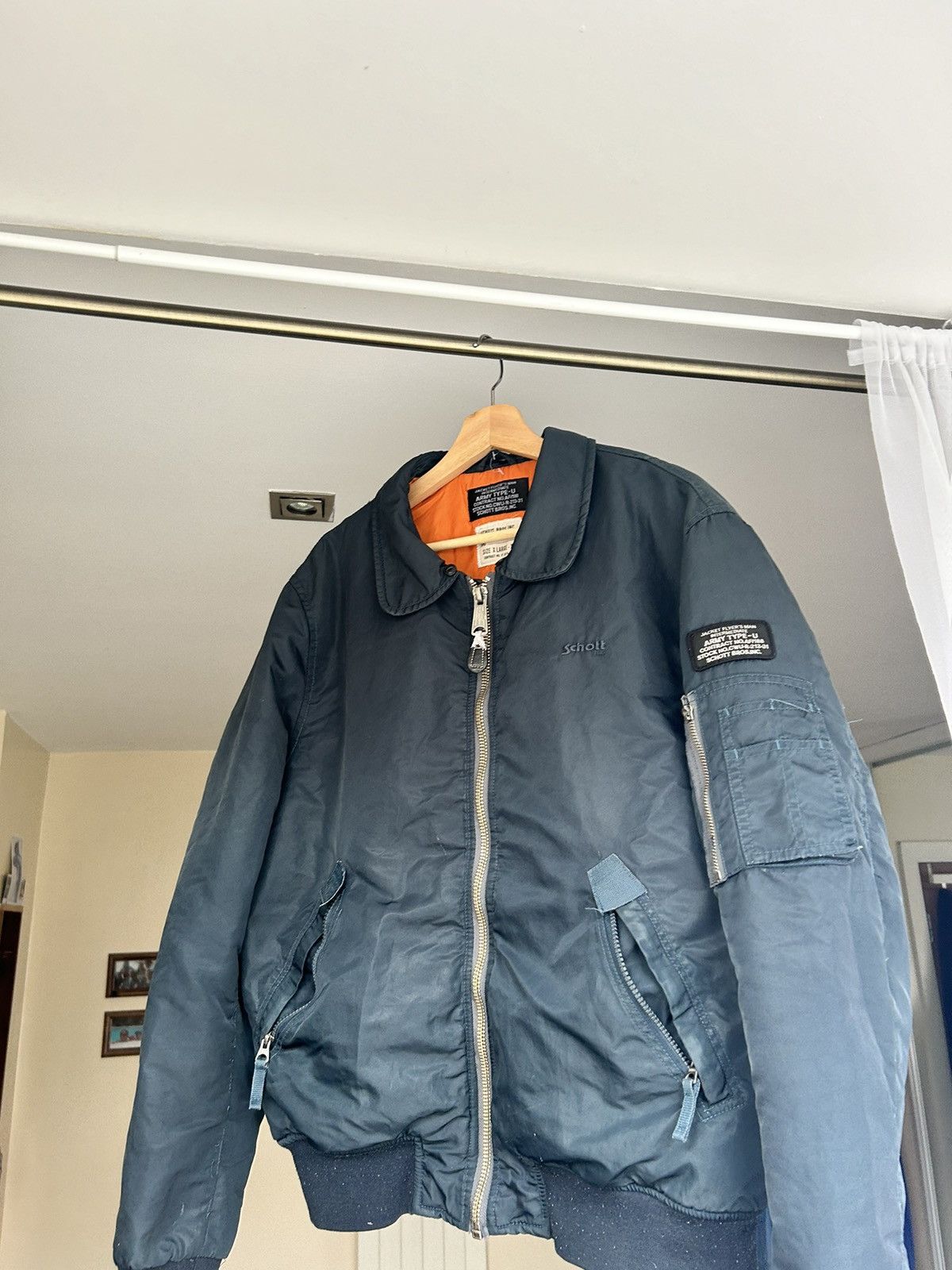 Schott Schott 90’s Bomber Flight Jacket Size US L / EU 52-54 / 3 - 2 Thumbnail