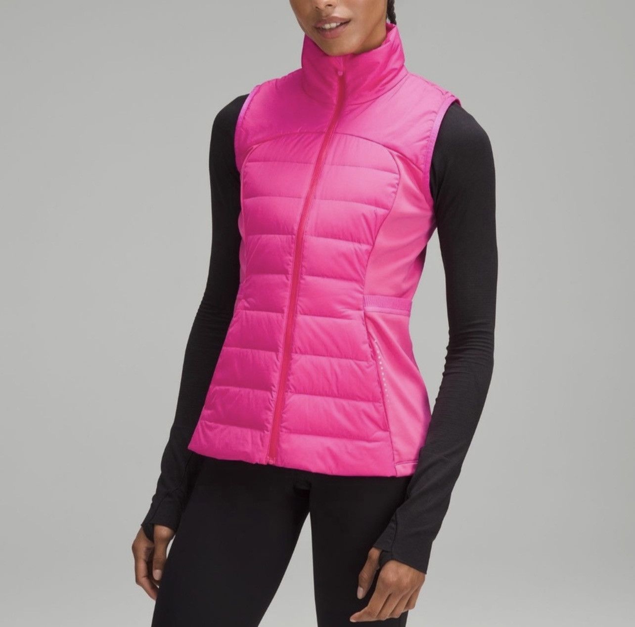 image of Lululemon Down For It All Vest Color Sonic Pink Size 4, Women's