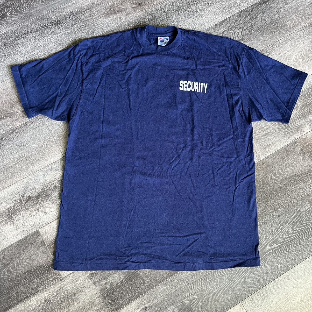 Drain Gang Vintage 1990s Ecco2K Style Security! Spellout Logo Tee Shirt Size US XXL / EU 58 / 5 - 2 Thumbnail