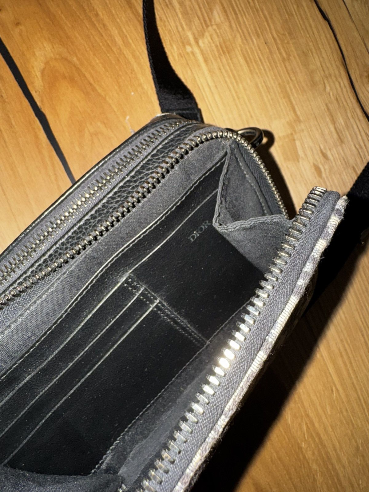 Dior Dior Oblique Jacquard Zipped Pouch with Strap Size ONE SIZE - 3 Thumbnail