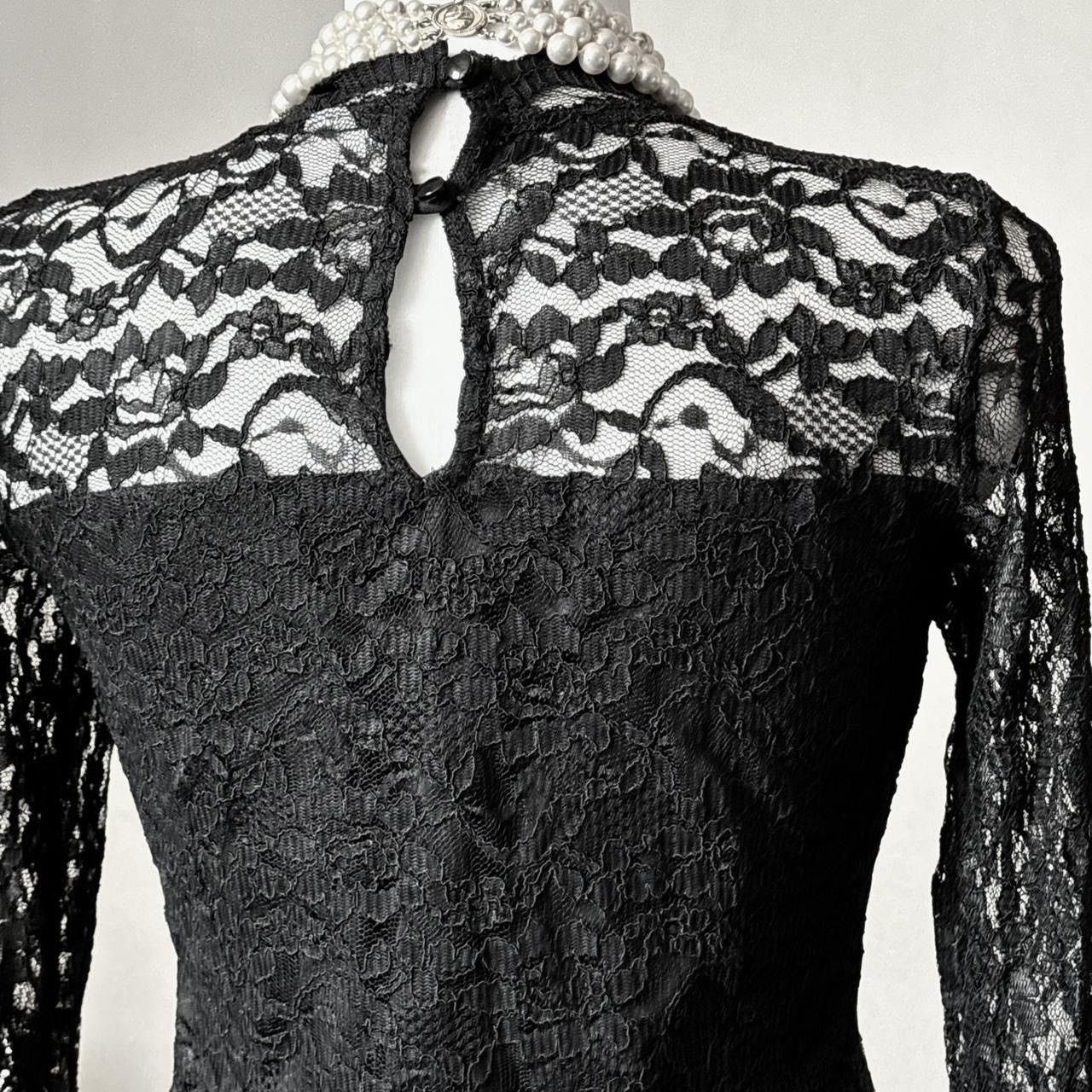 Vintage So unique lace gothic avant - garde blouse Size S / US 4 / IT 40 - 4 Thumbnail