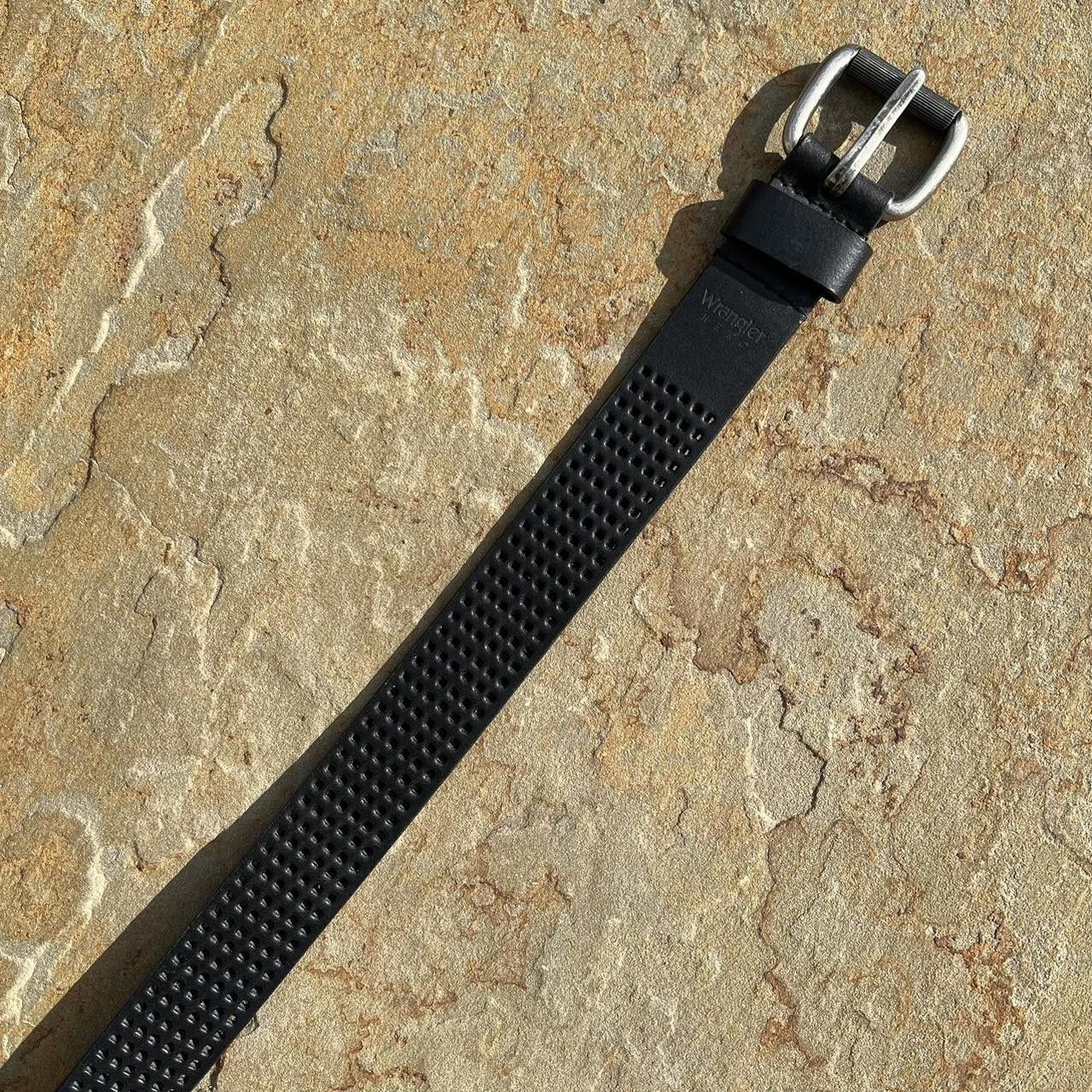 Wrangler Minimalist Grunge Black Leather Mesh Belt Size ONE SIZE - 2 Thumbnail
