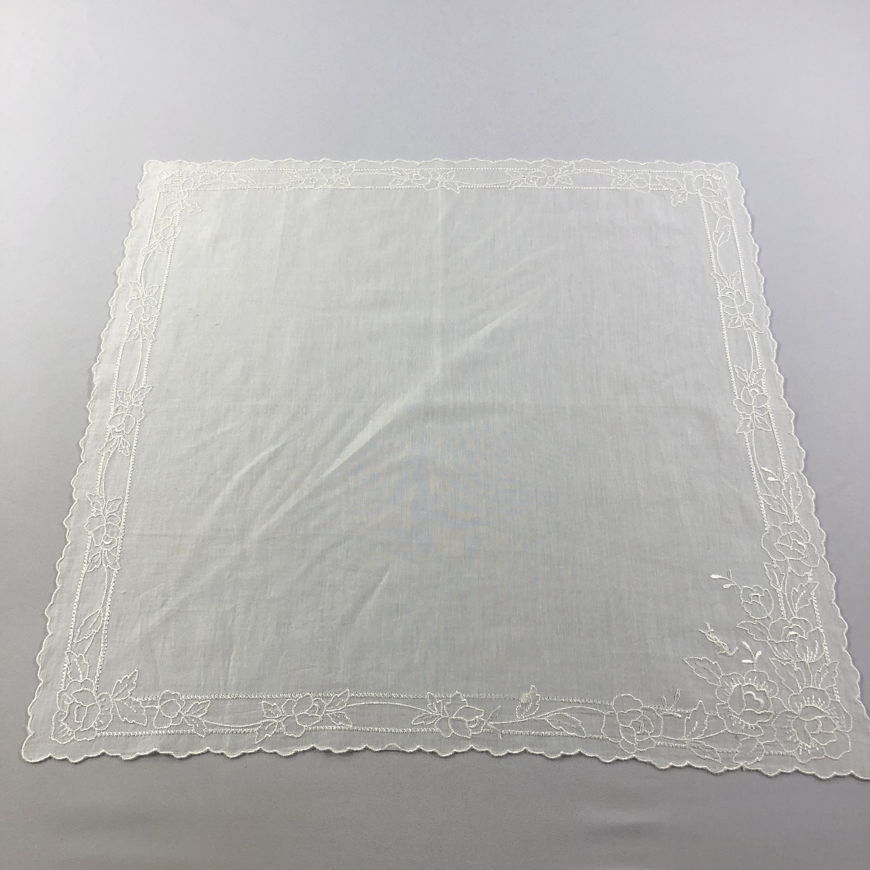 Vintage × Yves Saint Laurent YSL White Handkerchief Neckerchief Bandana H1553 Size ONE SIZE - 2 Thumbnail
