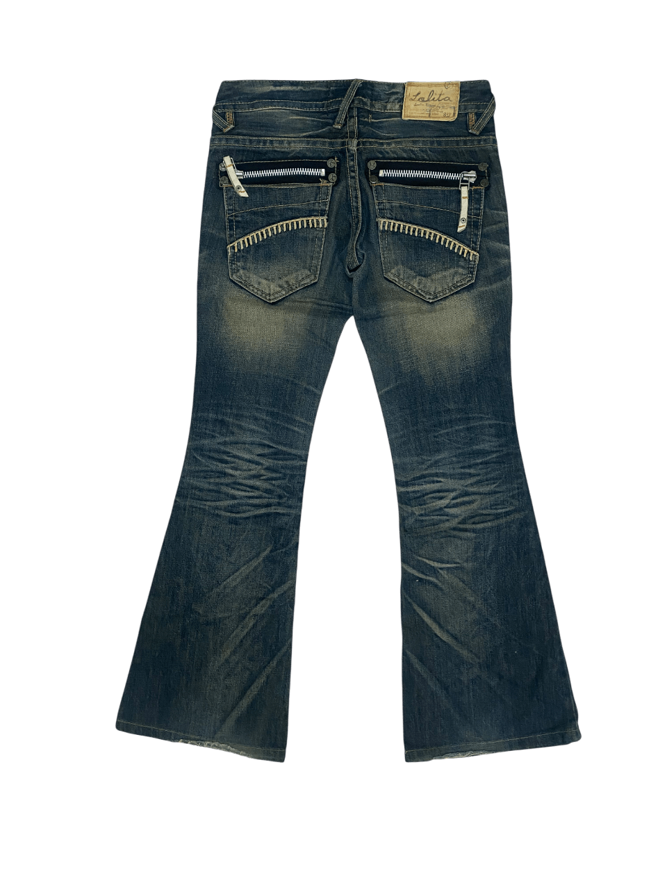 If Six Was Nine Flared Mud Lolita Jeans Size 30" / US 8 / IT 44 - 2 Thumbnail