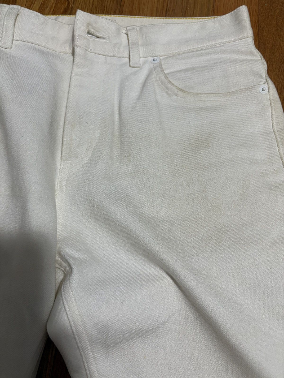 Louis Vuitton LV White Slim Fit Jeans by Virgil Abloh Size US 30 / EU 46 - 12 Thumbnail